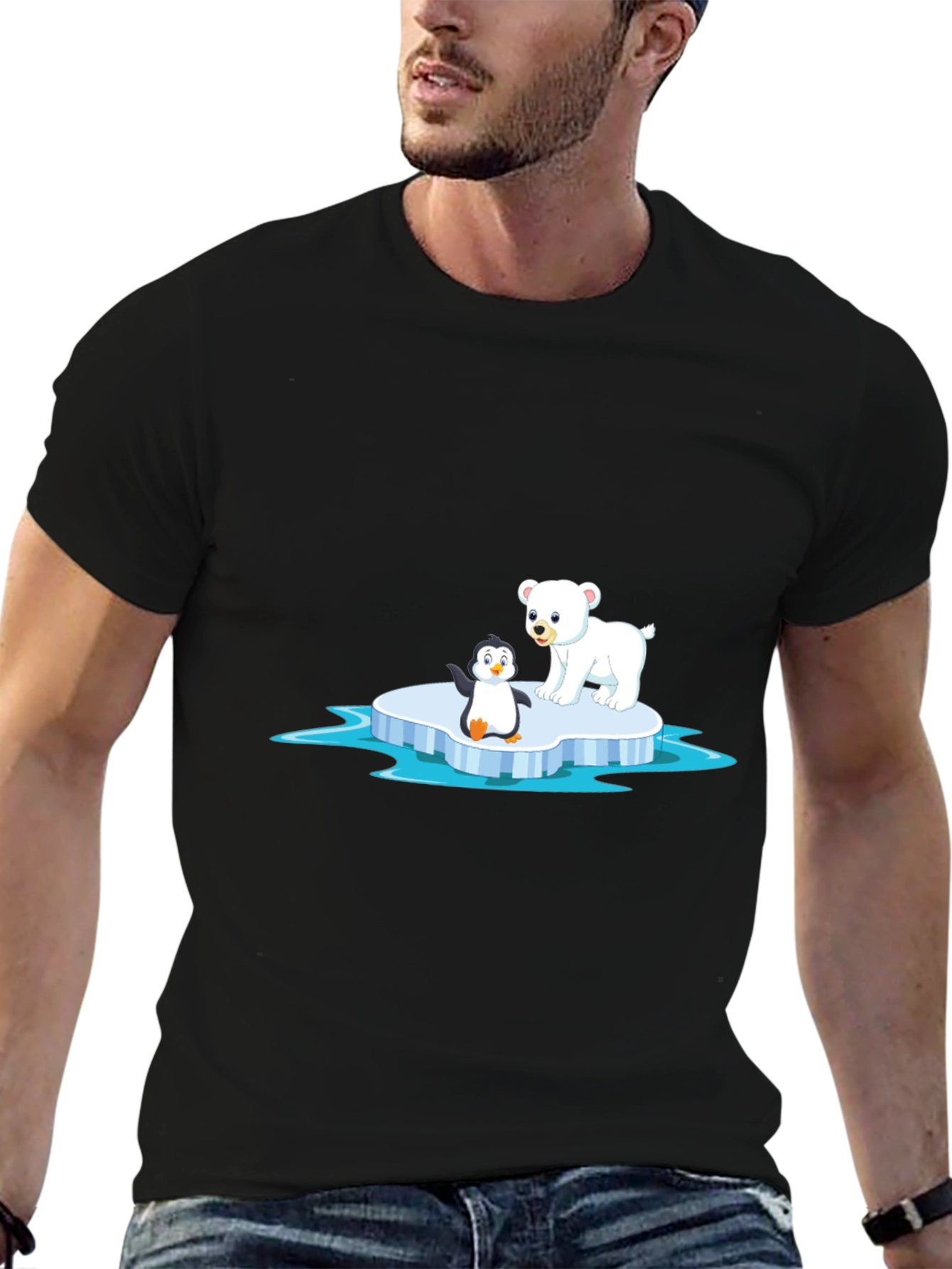 Black Penguin & Polar Bear Ice T-Shirt view 6