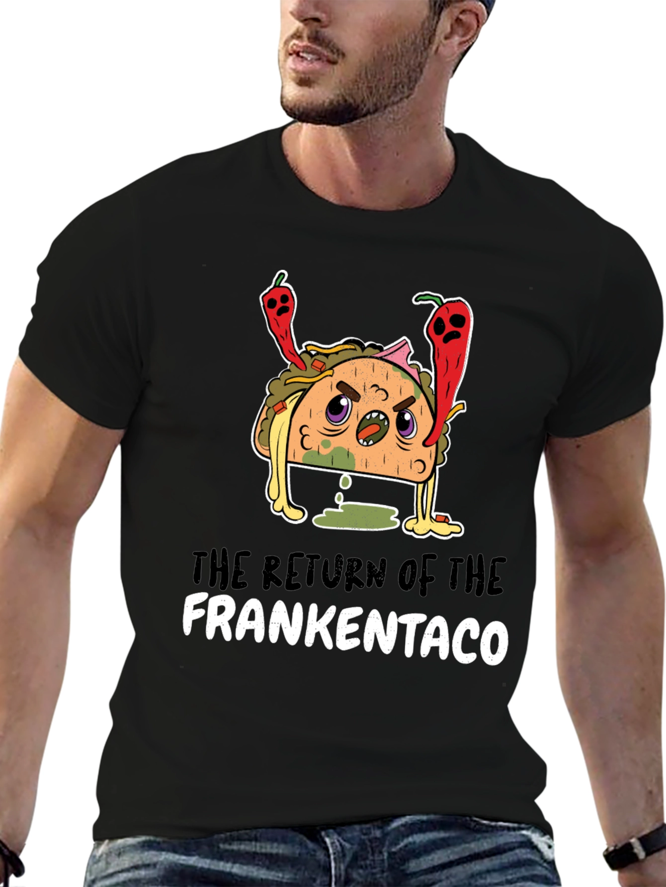 Black Frankentaco Graphic T-Shirt view 6