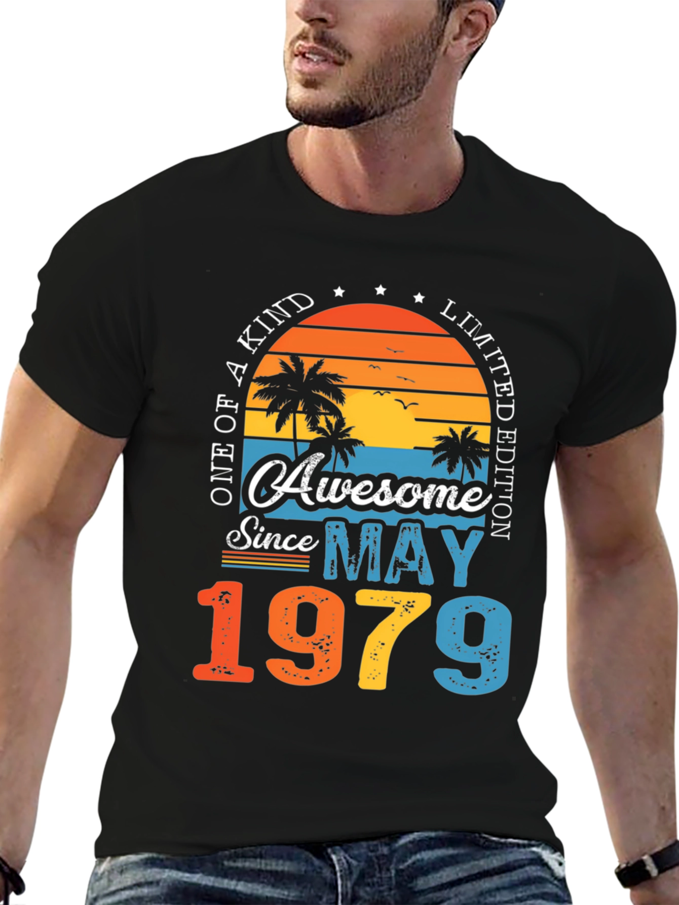 Black Awesome Since May 1979 Black Graphic Tee view 6