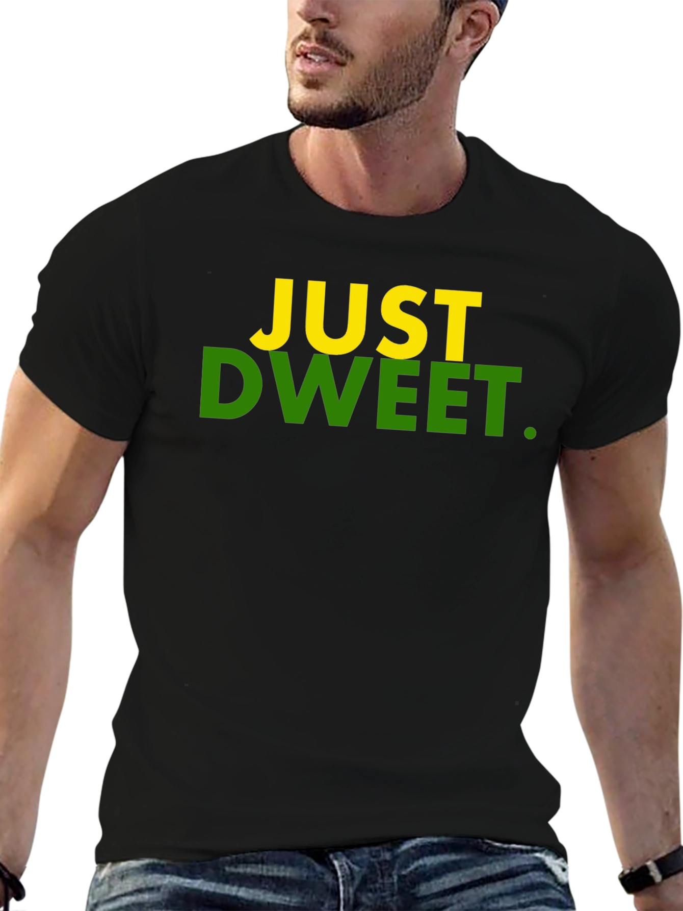 Black Just Dweet T-Shirt -  Trendy Graphic Tee view 6