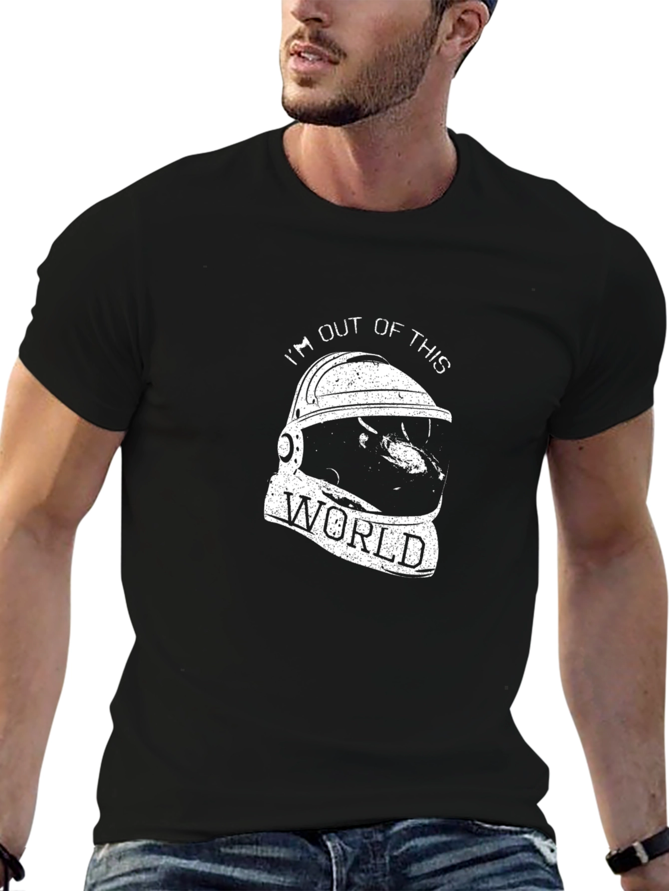 Black Out of This World Graphic T-Shirt - Black view 6