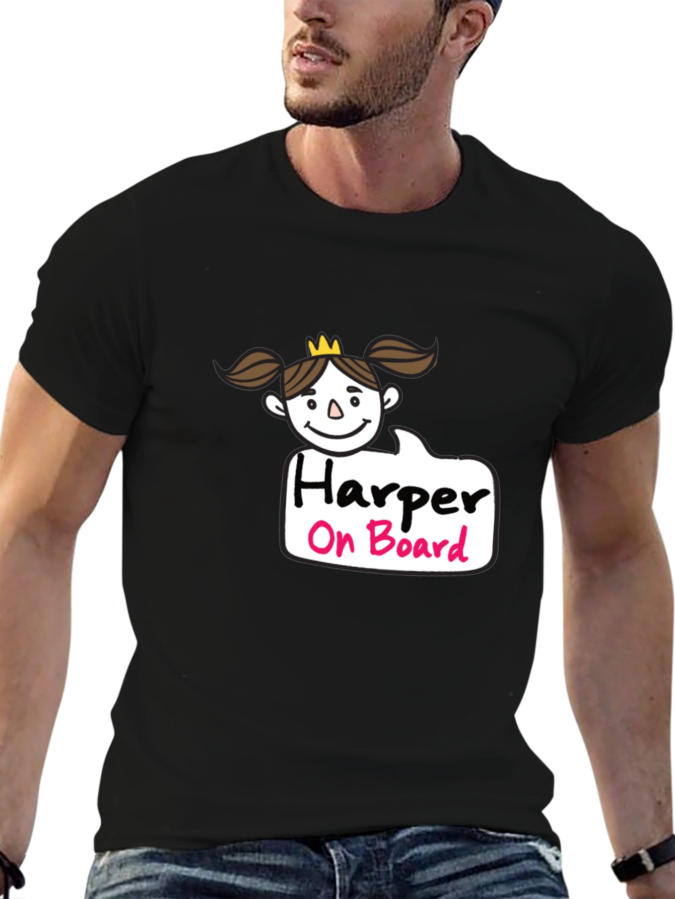 Black Harper On Board Black T-Shirt view 6
