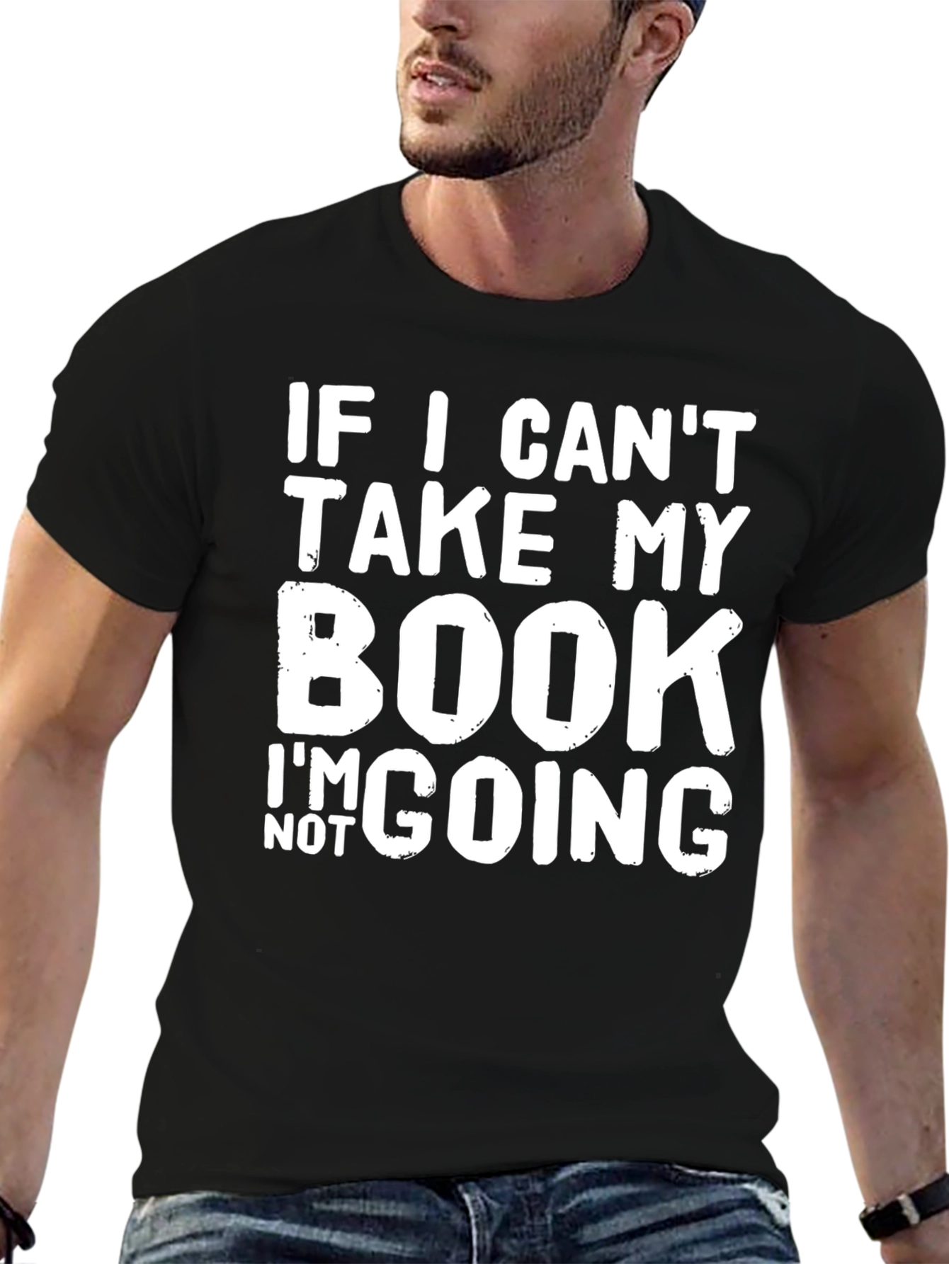 Black Book Lover's T-Shirt: If I Can't Take My Book... view 6