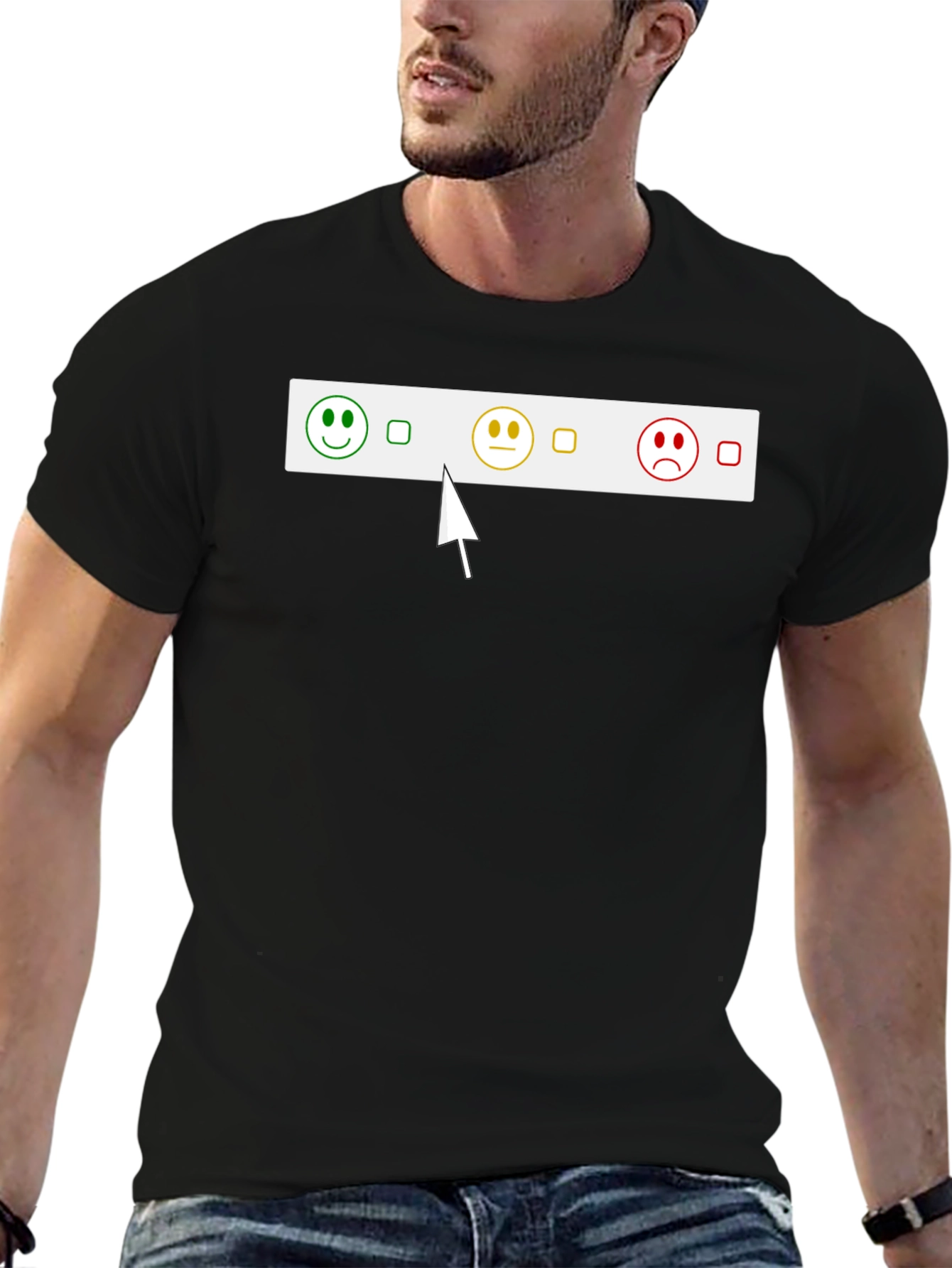 Black Mood Meter T-Shirt view 6