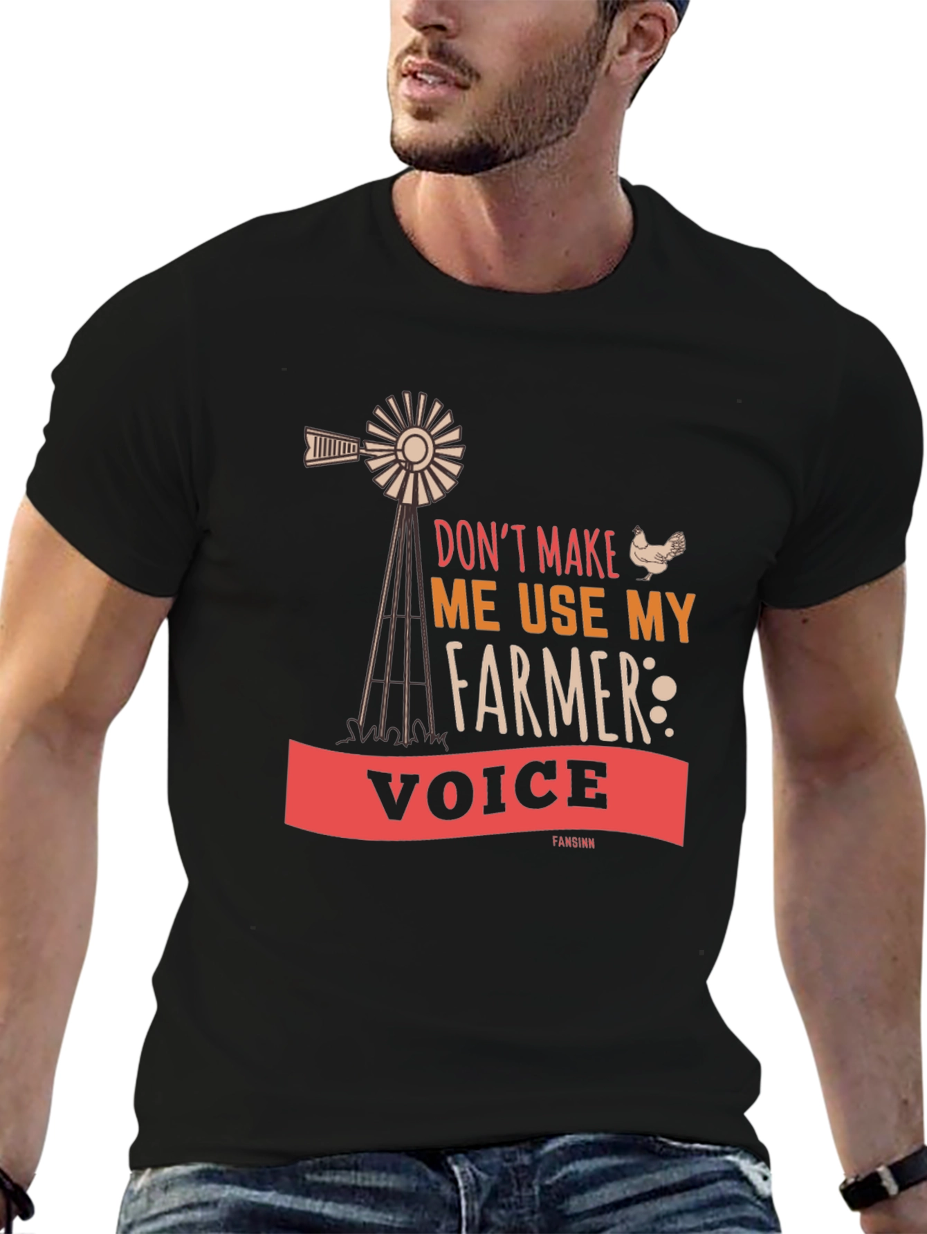 Black Don't Make Me Use My Farmer Voice T-Shirt view 6