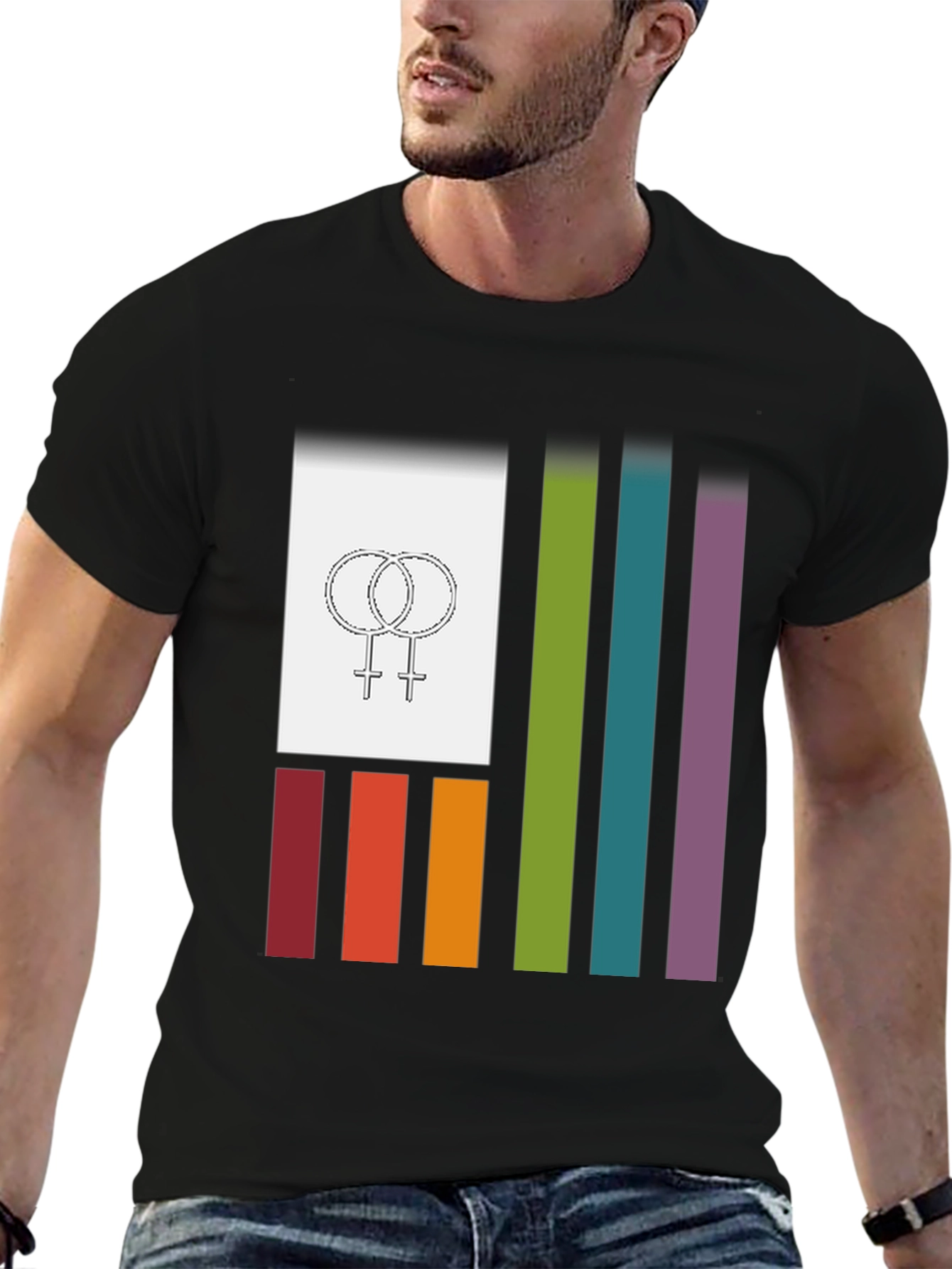 Black Pride Flag Graphic Tee view 6