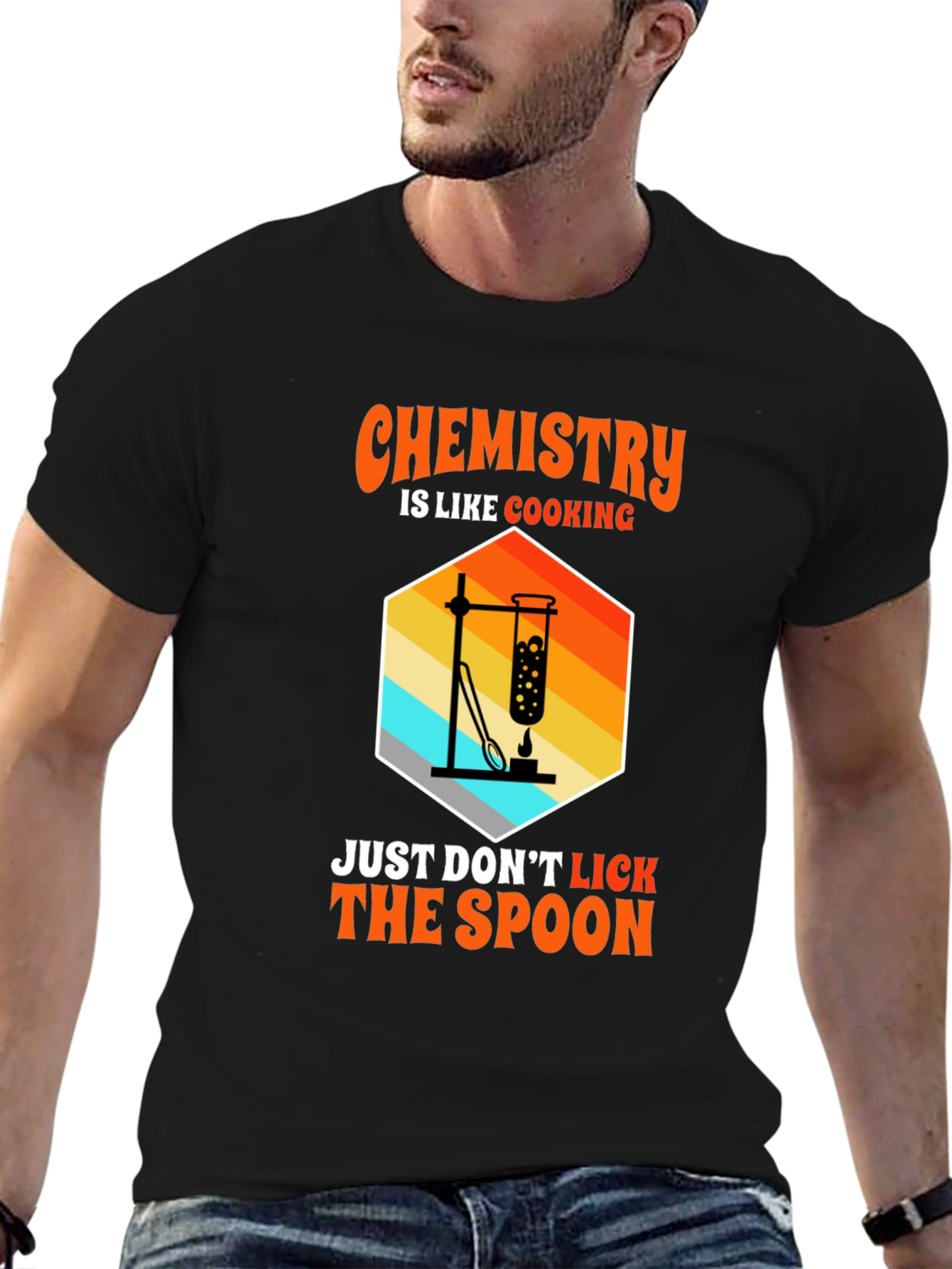 Black Chemistry is Like Cooking Funny T-Shirt view 6