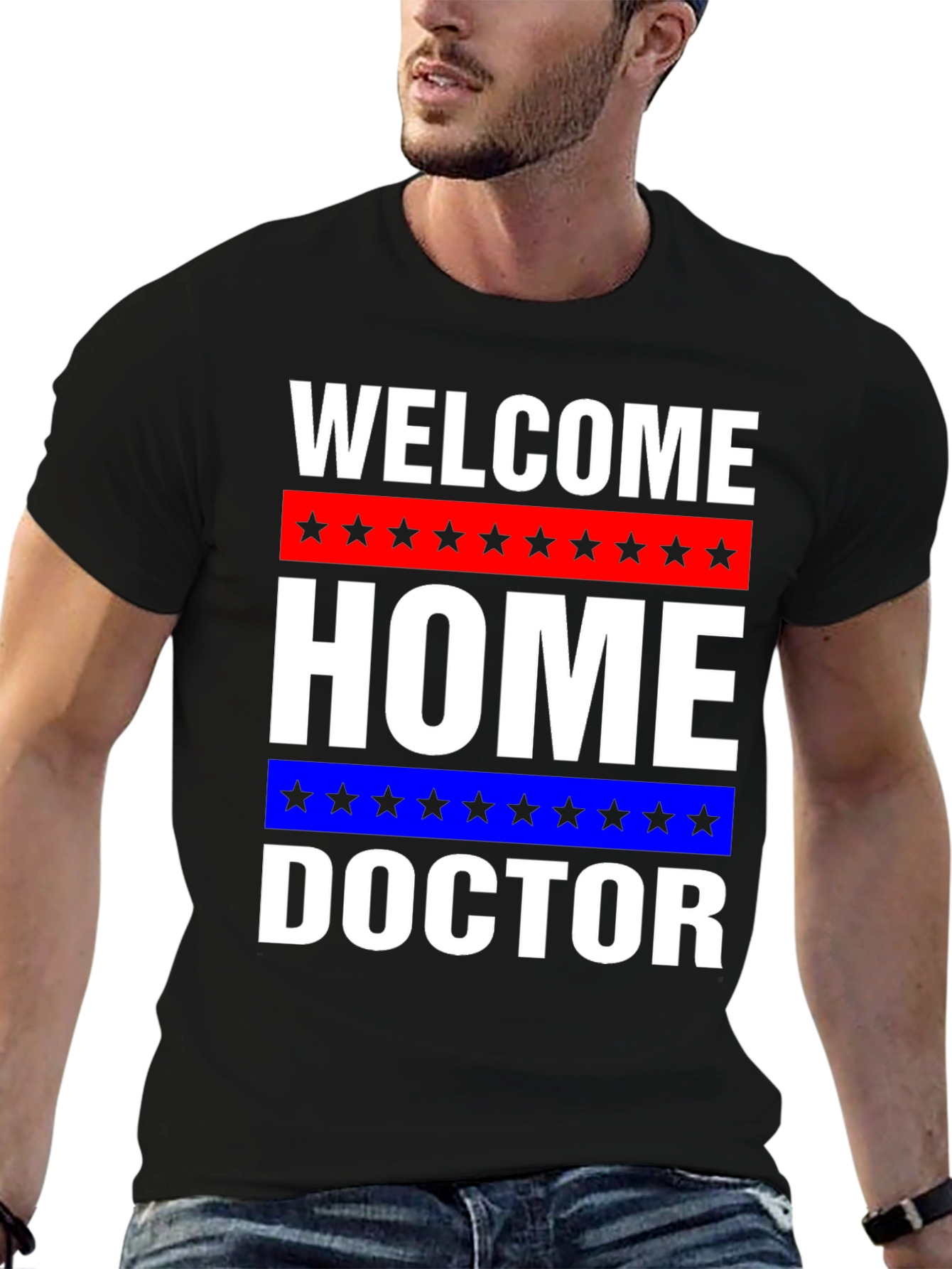 Black Welcome Home Doctor Graphic T-Shirt view 6