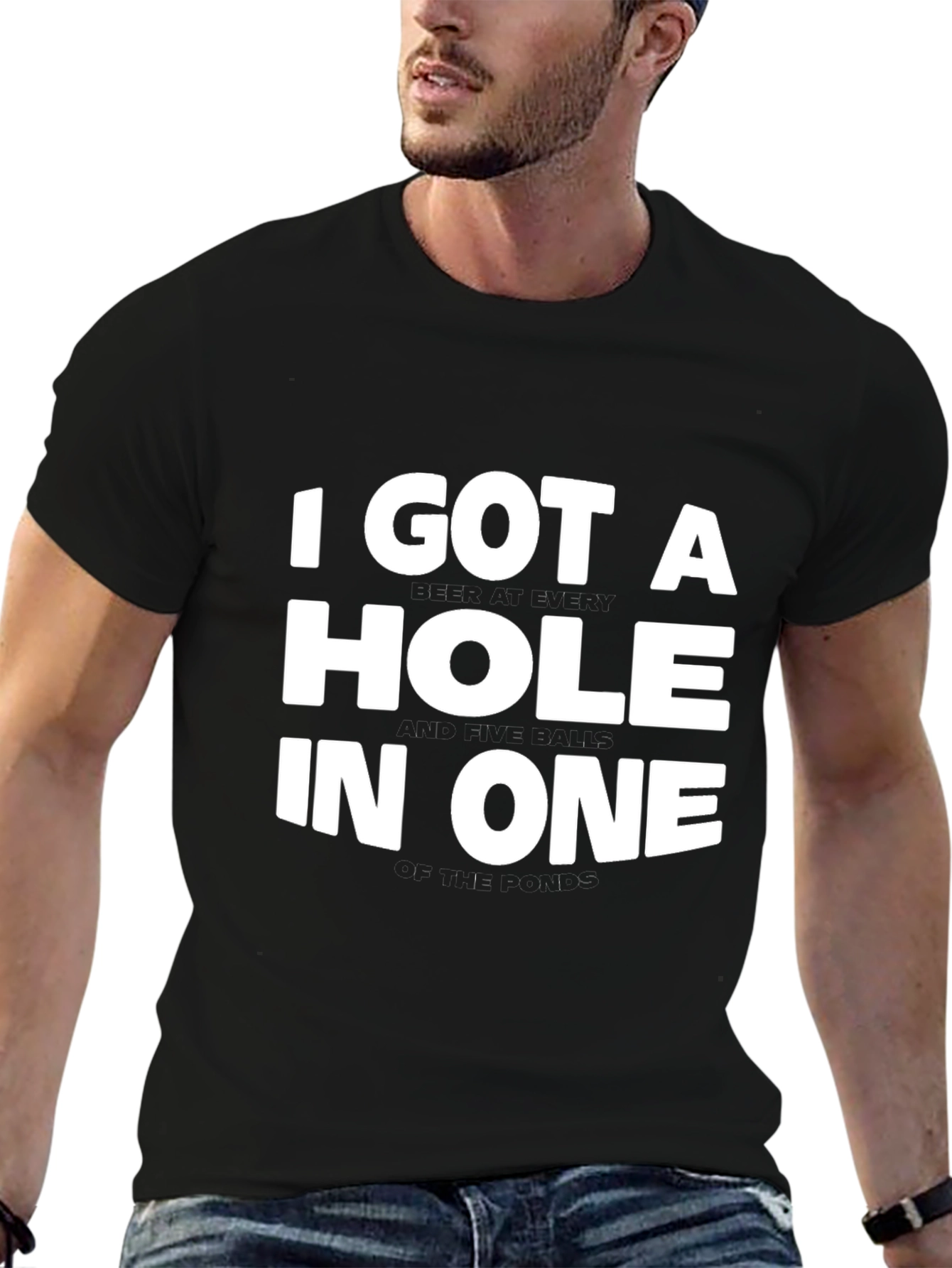 Black Hole In One Graphic Tee - Golf Lover's T-Shirt view 6