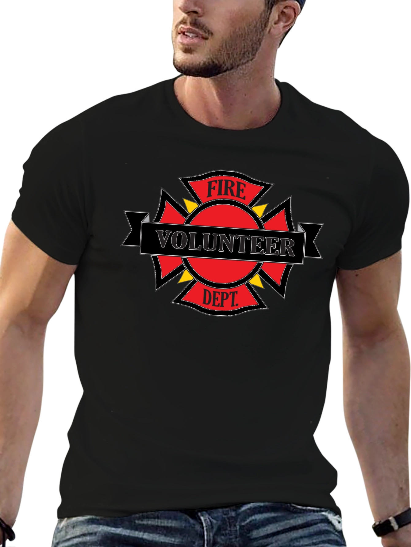 Black Volunteer Fire Dept. T-Shirt view 6