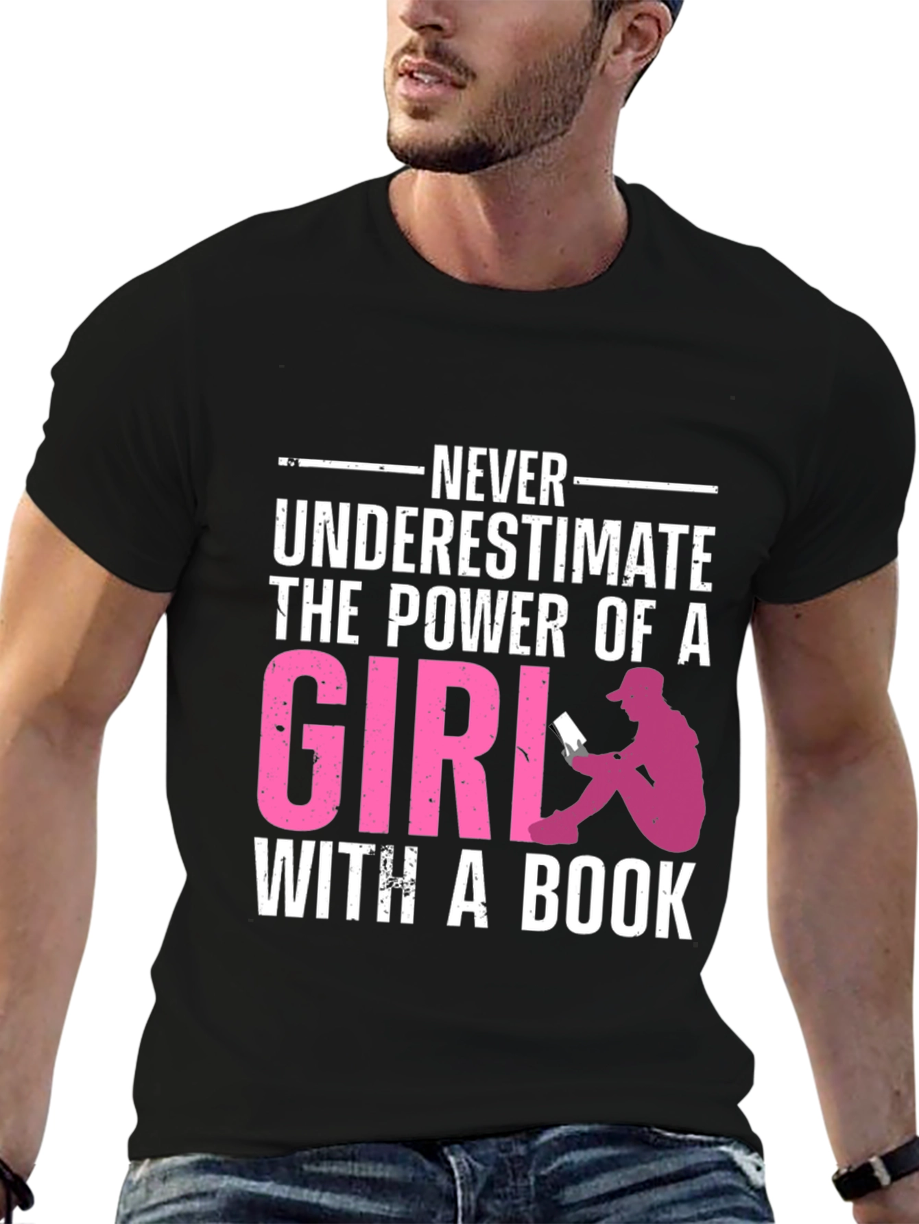 Black Power of a Girl with a Book T-Shirt view 6