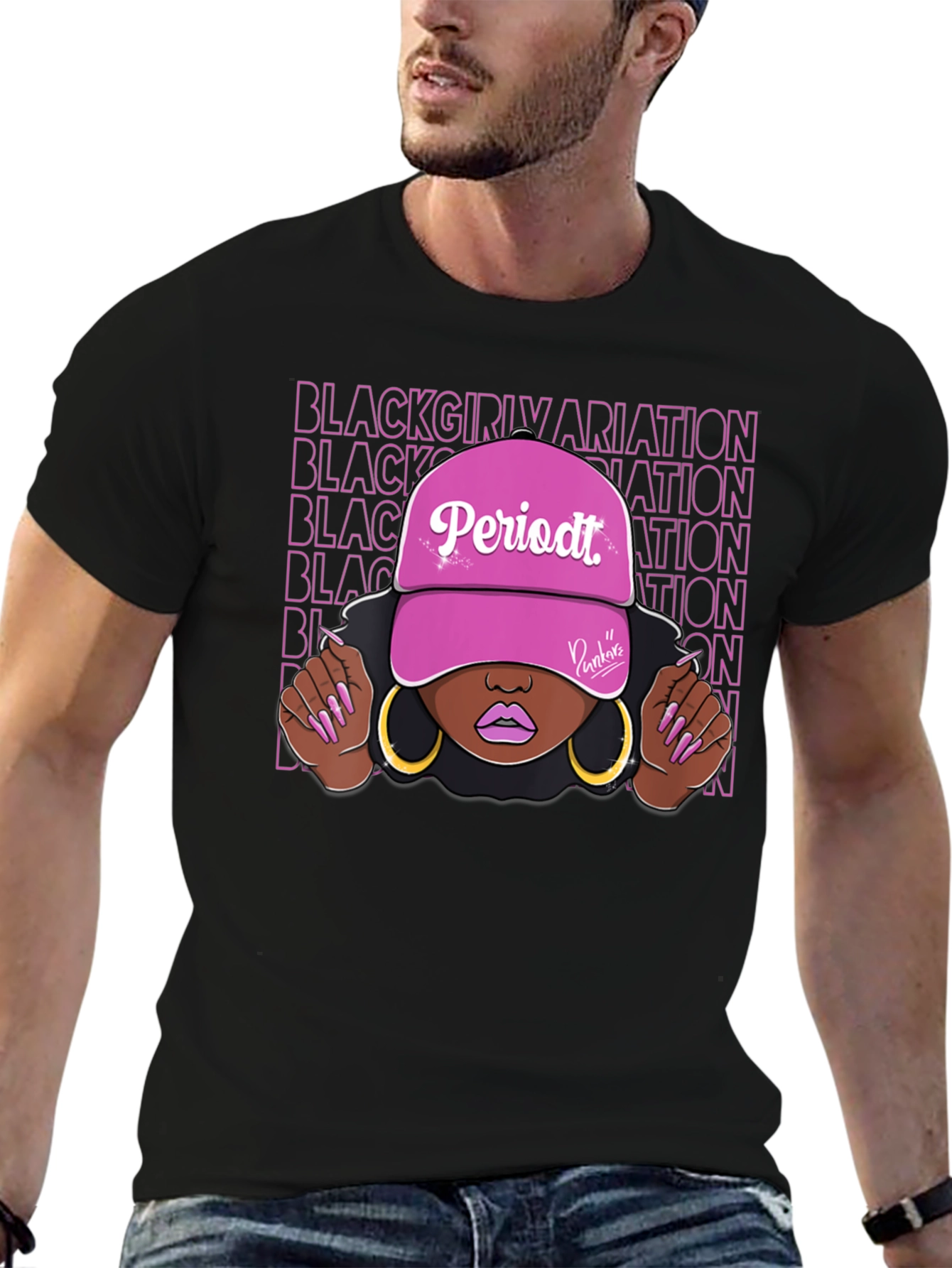 Black Black Girl Periodt T-Shirt view 6