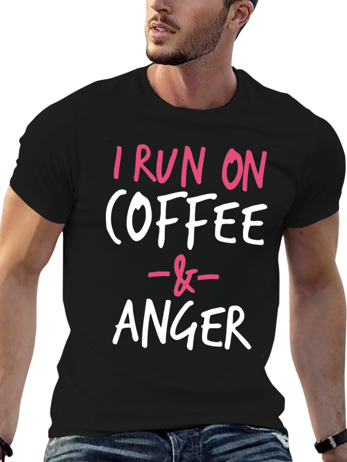 Black Coffee & Anger T-Shirt - Funny Slogan Tee view 6