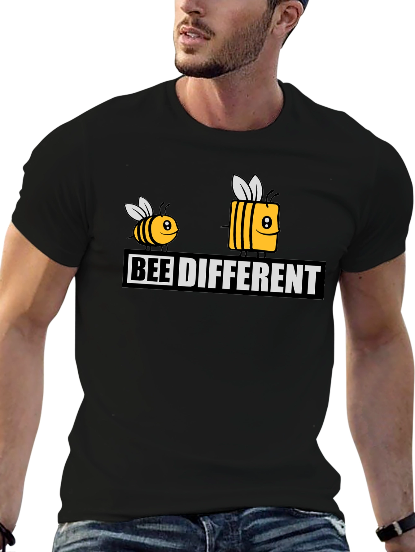 Black Bee Different Graphic Tee - Unique & Stylish! view 6