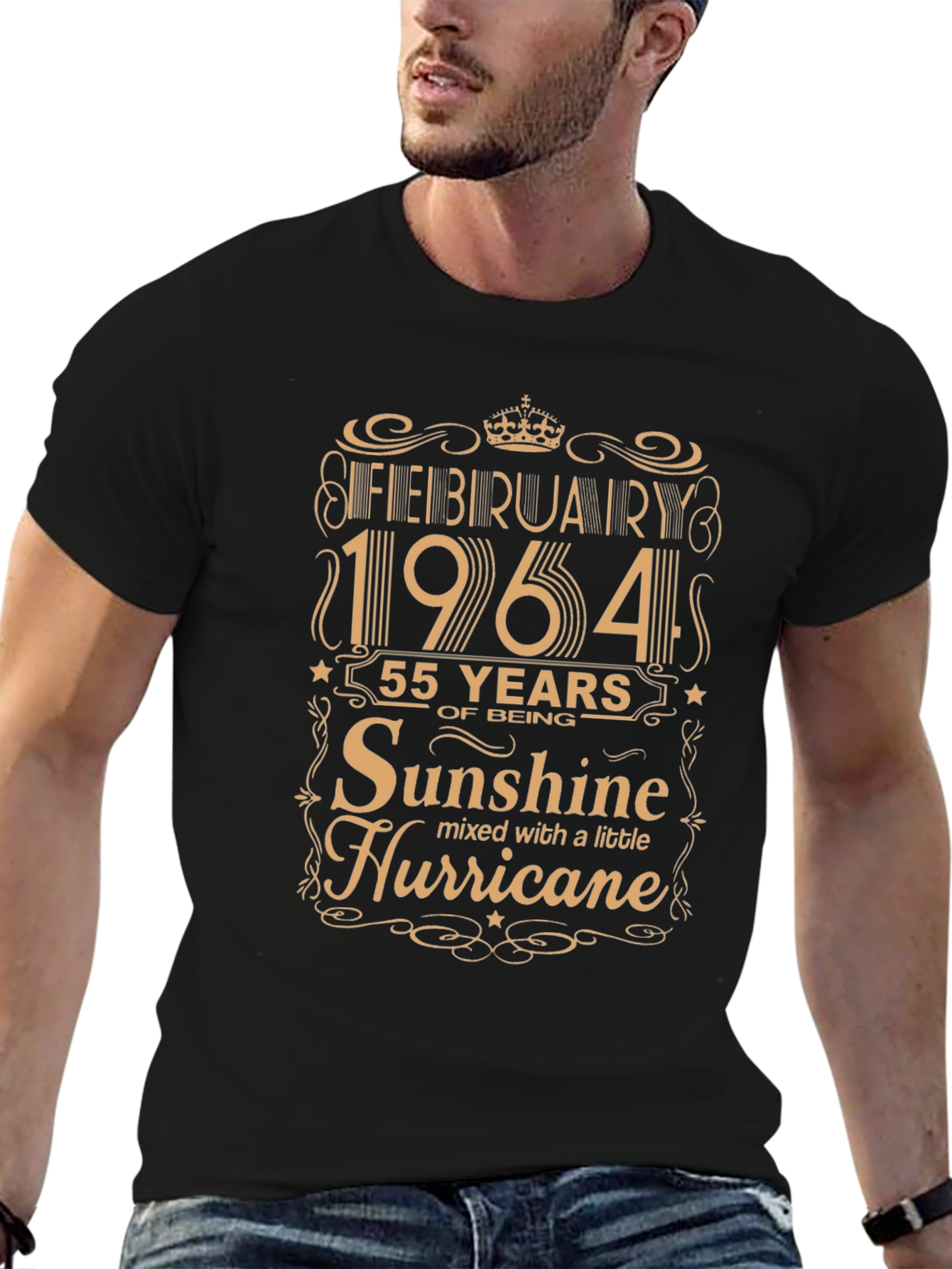 Black February 1964 Sunshine Hurricane Black T-Shirt view 6