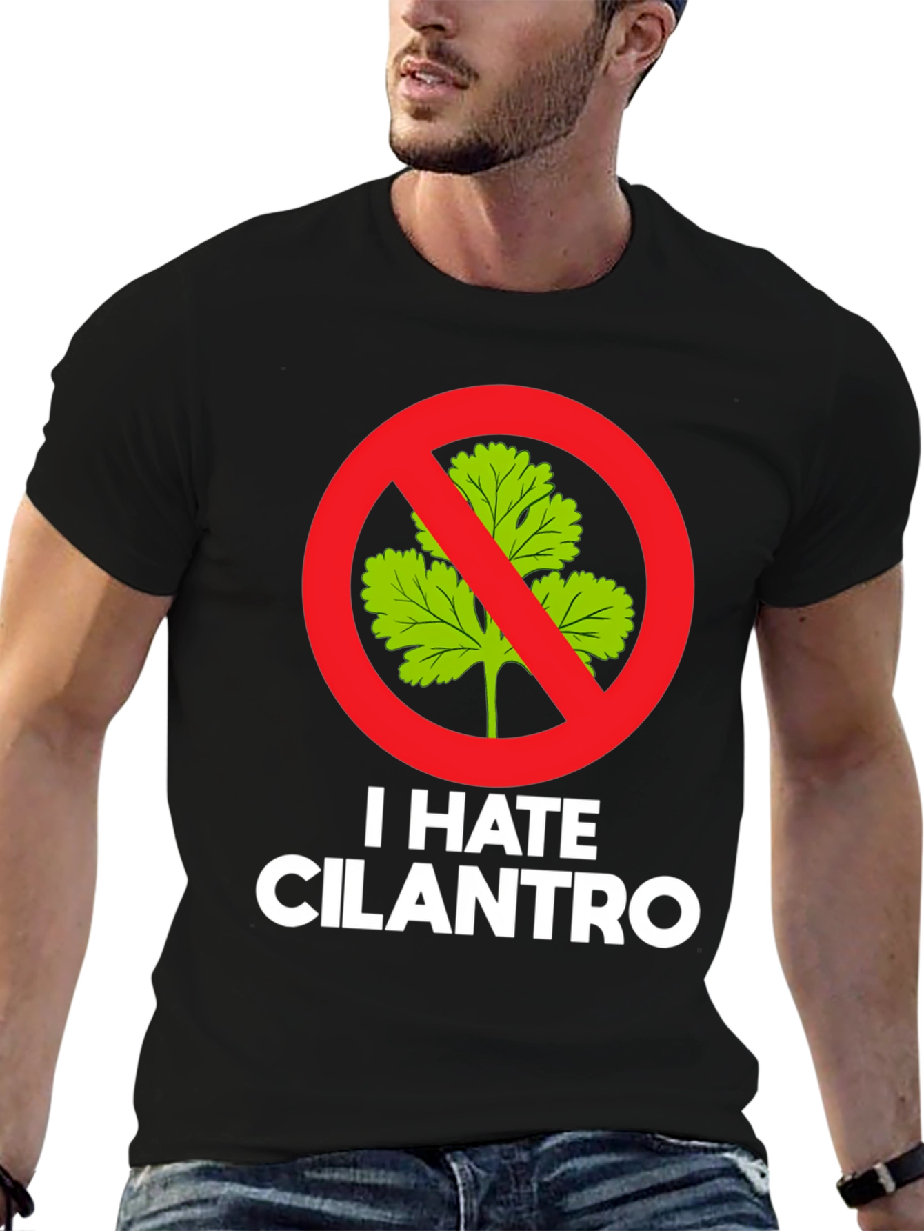 Black I Hate Cilantro Graphic Tee view 6