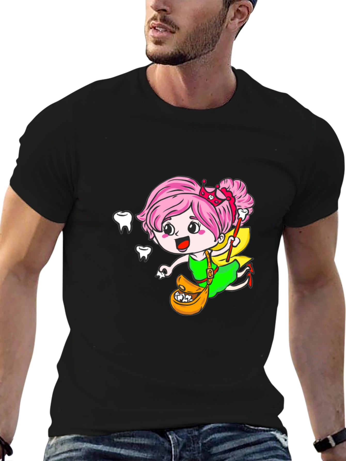 Black Tooth Fairy Graphic Black Tee view 6