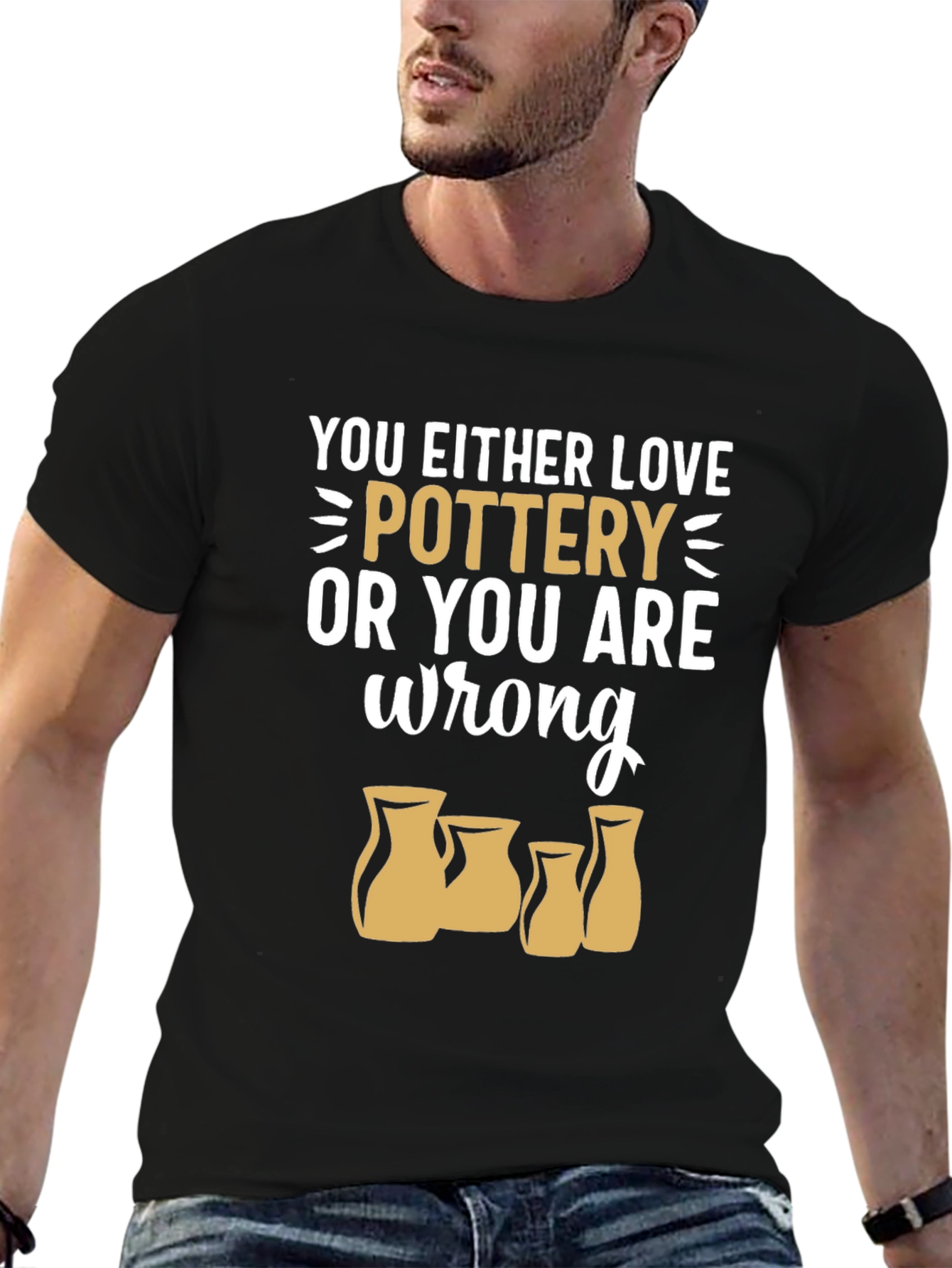 Black Pottery Lover Graphic Tee - Funny Ceramics Shirt view 6