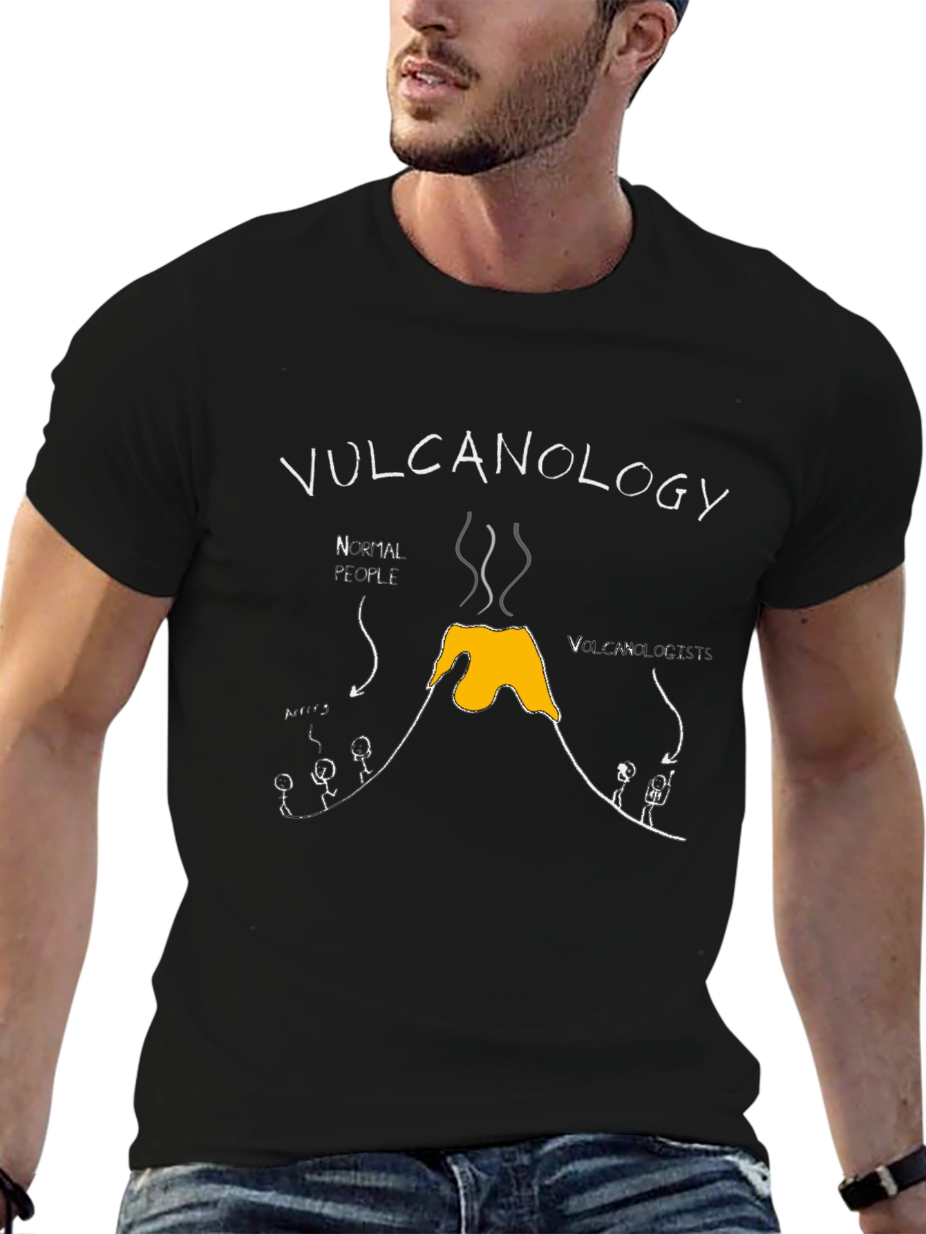 Black Vulcanology T-Shirt - Funny Science Tee view 6