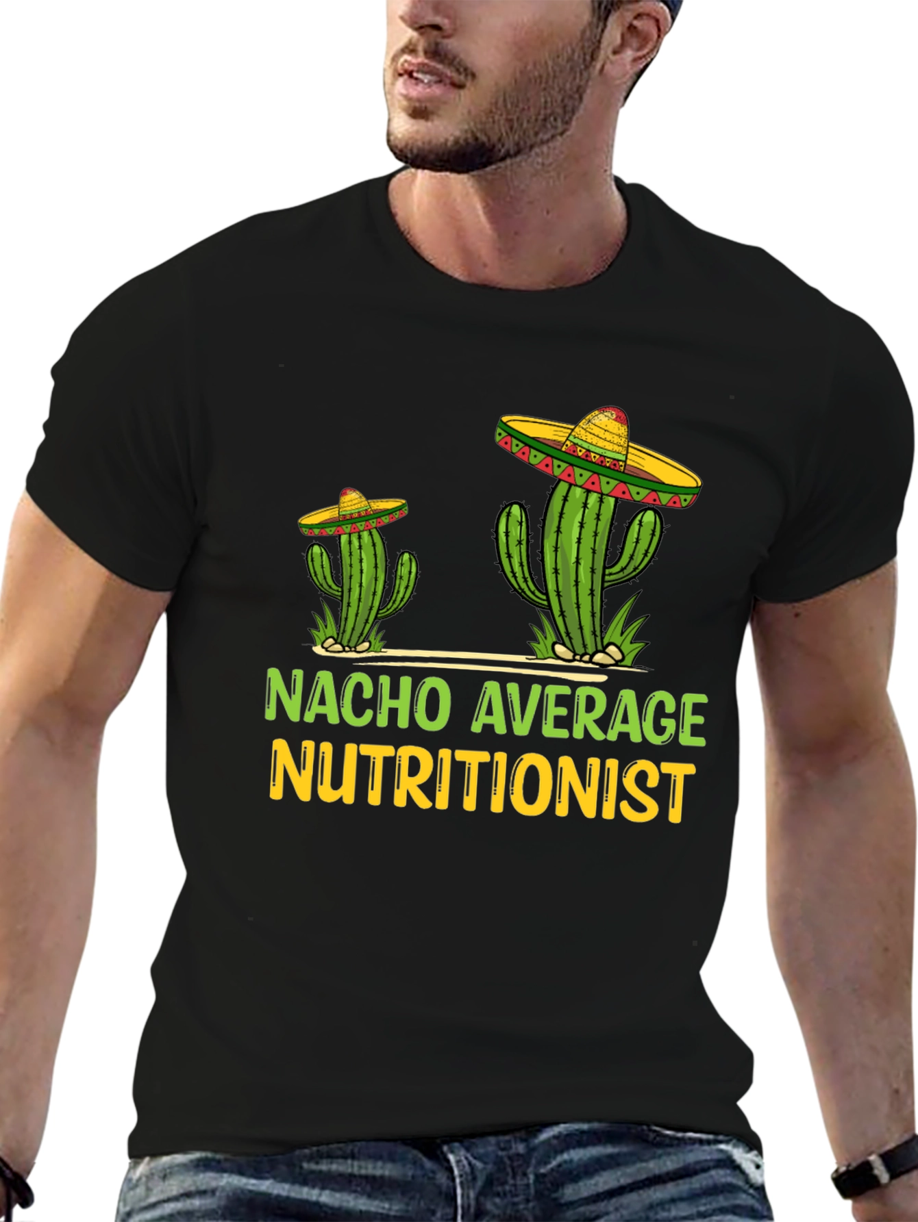 Black Nacho Average Nutritionist Graphic Tee view 6