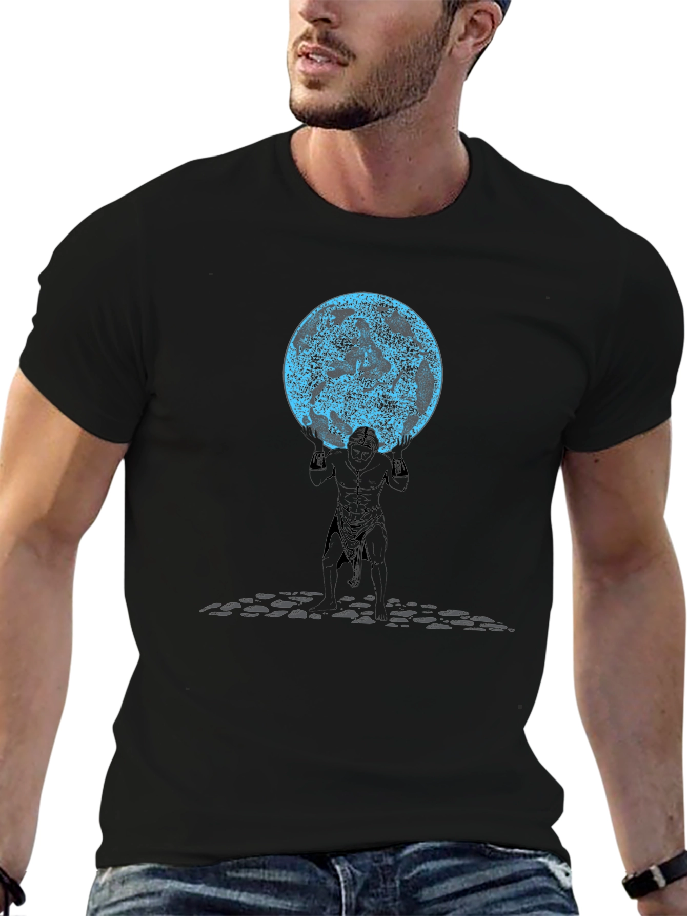 Black Atlas Holding the World Men's Graphic Tee view 6