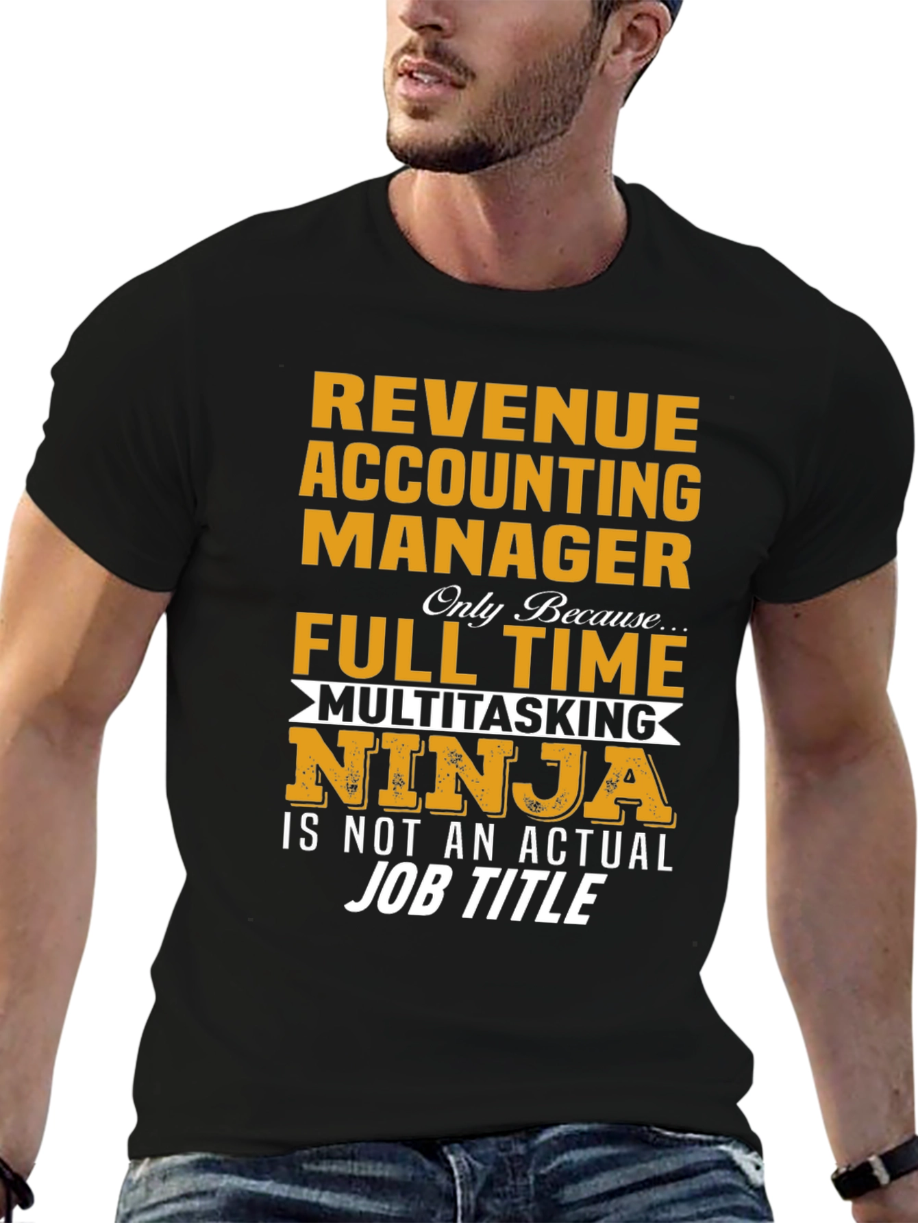 Black Revenue Accounting Manager Multitasking Ninja T-Shirt view 6