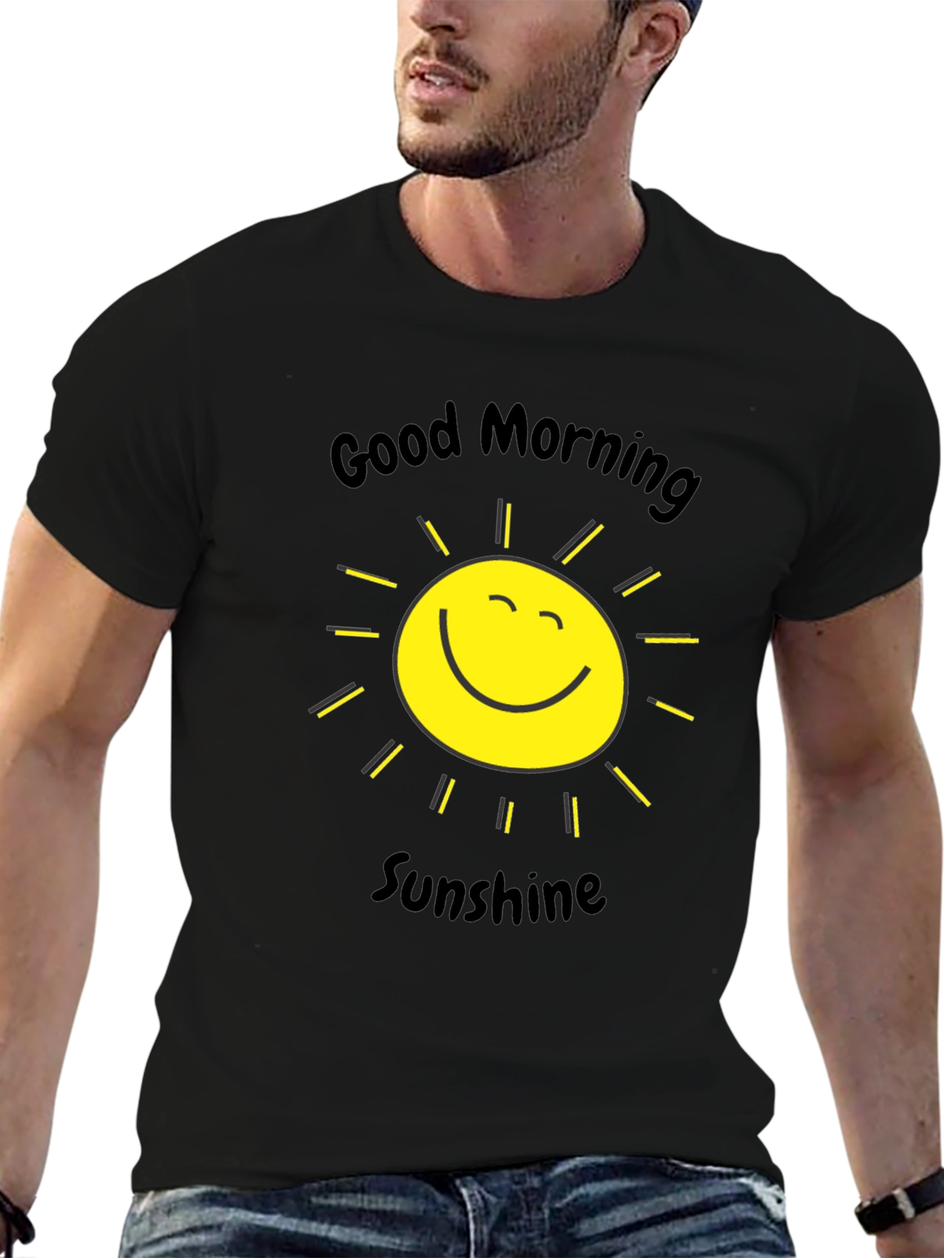 Black Good Morning Sunshine Graphic Tee view 6