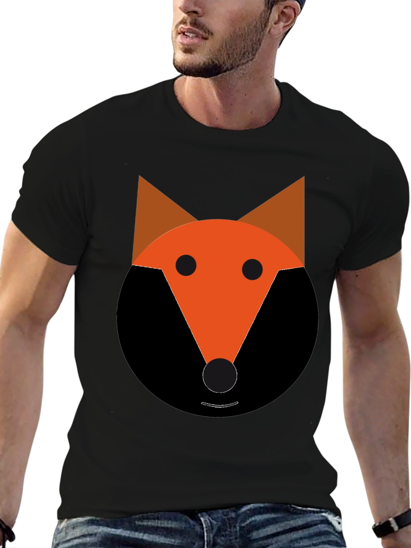 Black Fox Graphic Tee - Black Cotton Blend view 6