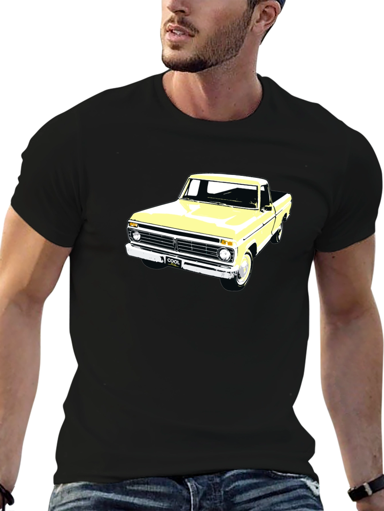 Black Classic Truck Graphic Tee - Cool Vintage Style view 6