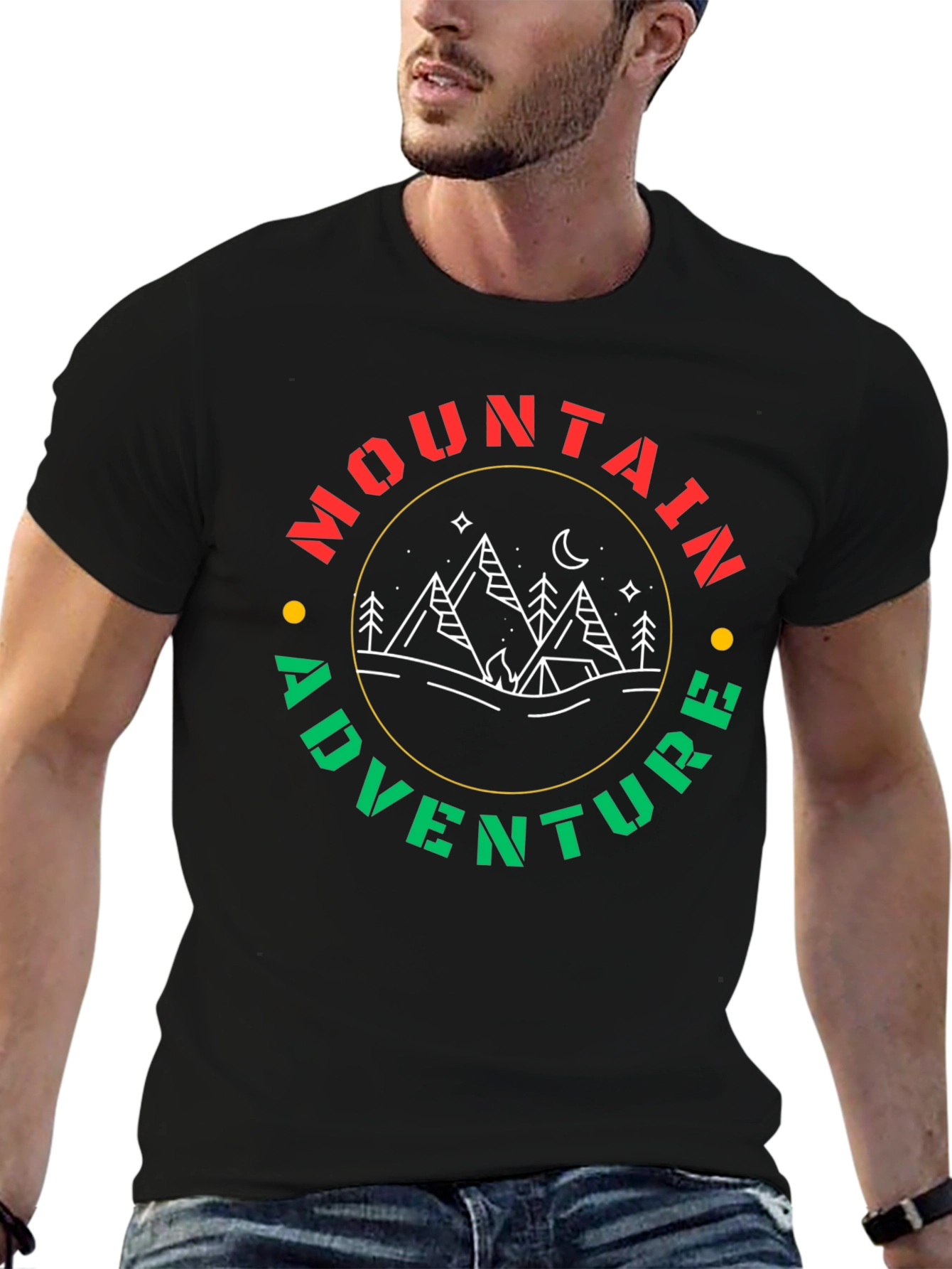 Black Mountain Adventure Graphic Tee - Black view 6