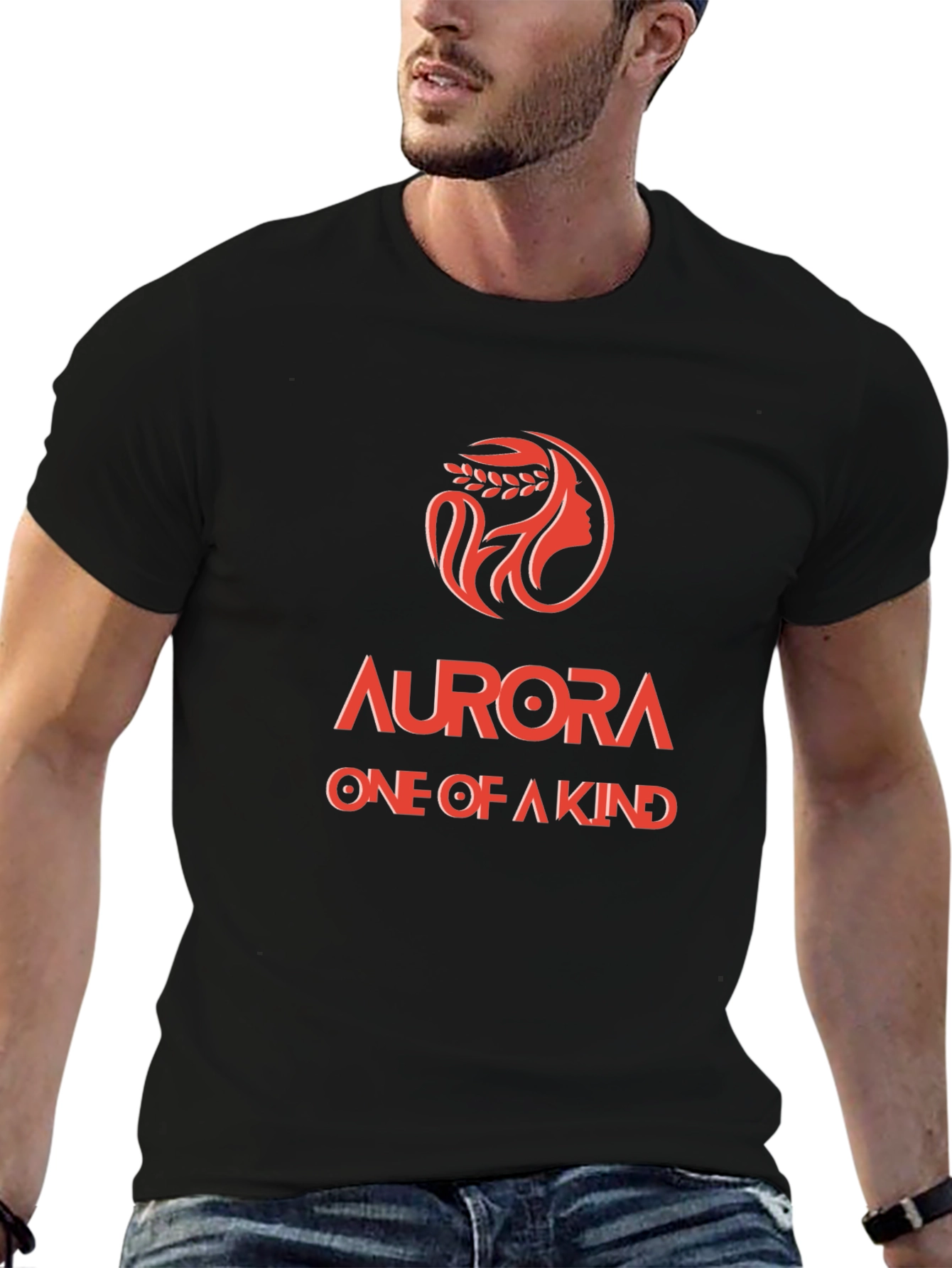 Black Aurora 'One of a Kind' Graphic Tee - Black view 6