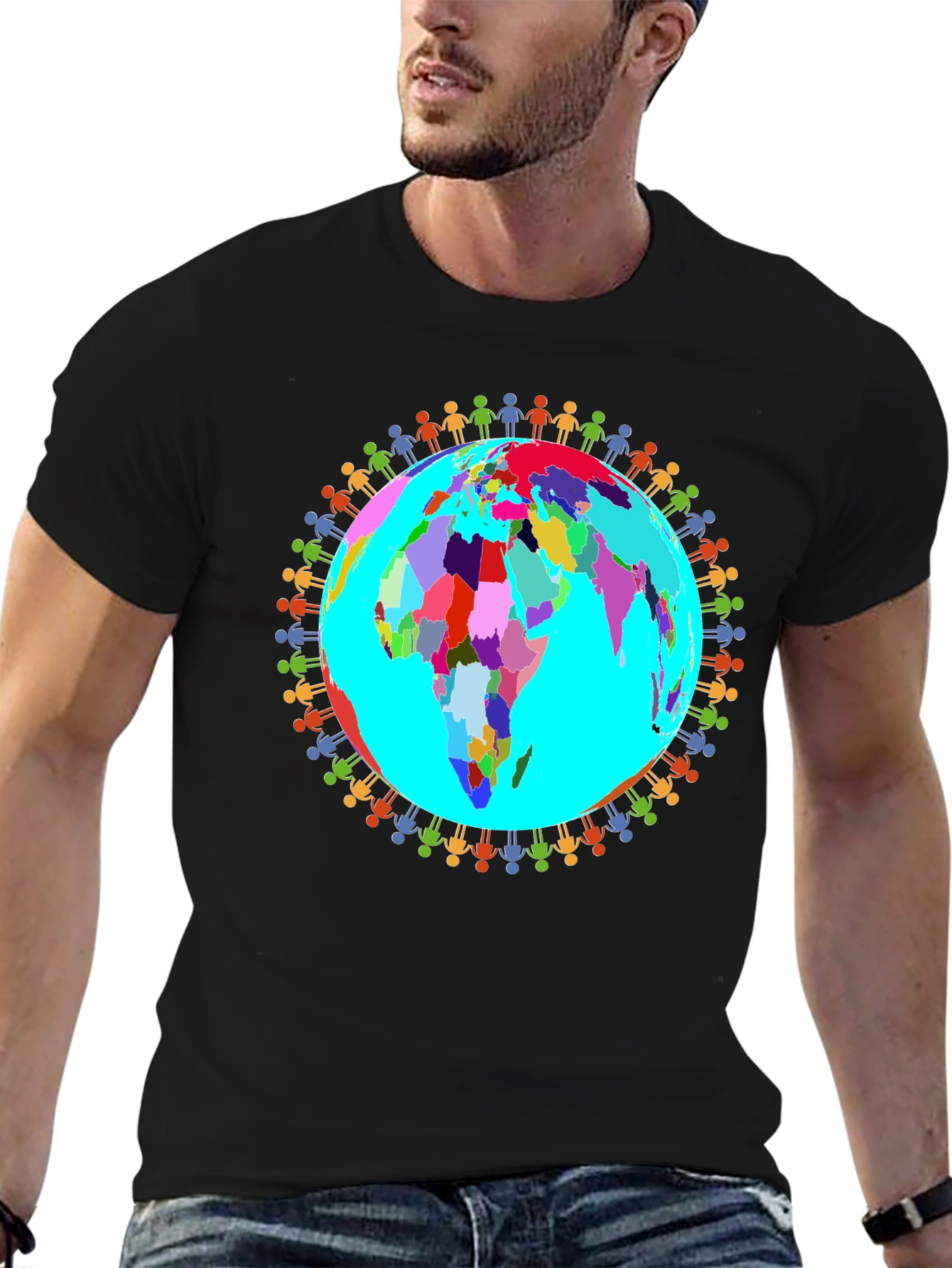 Black Unity Earth T-Shirt view 6