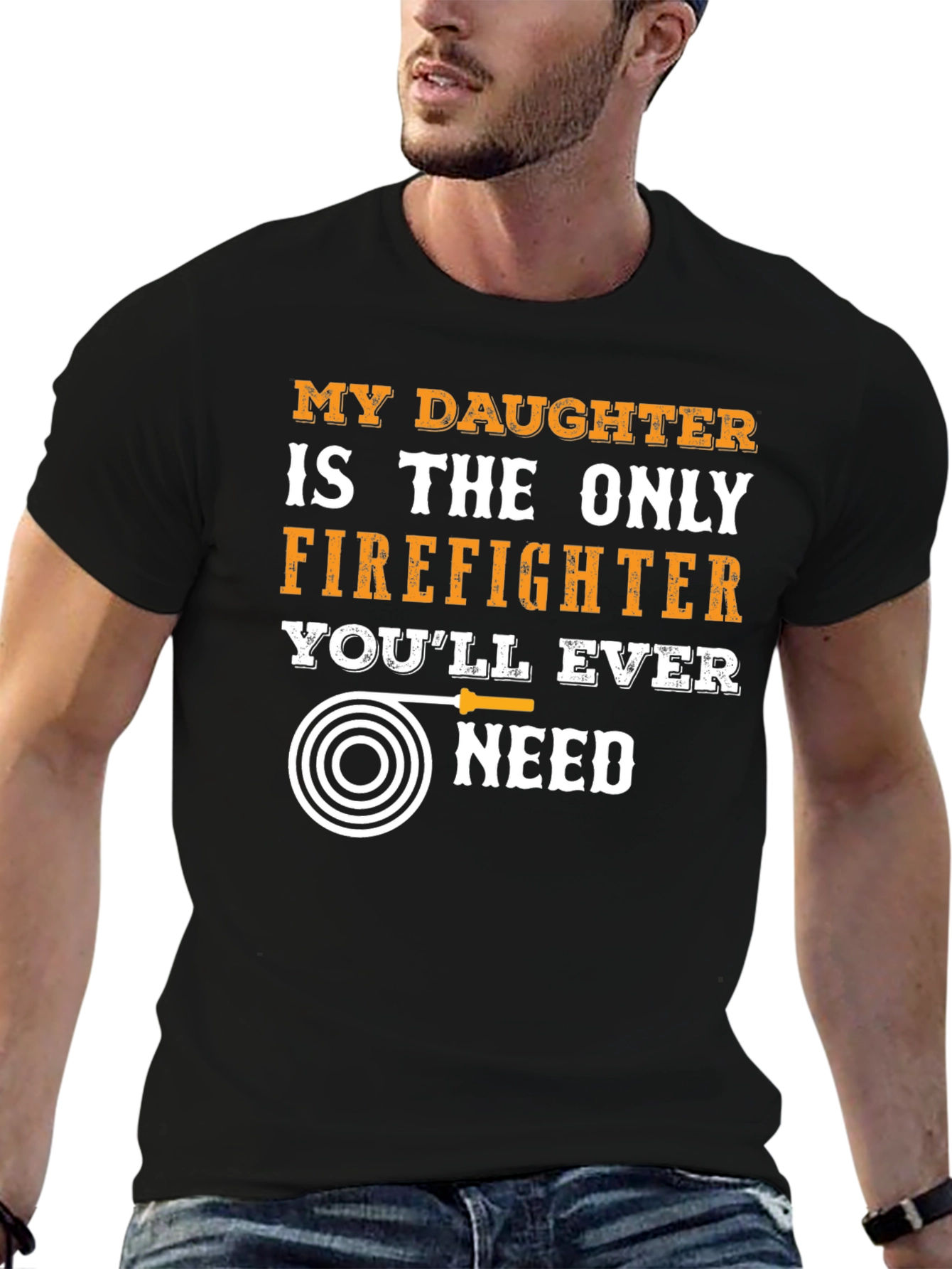 Black Firefighter's Daughter T-Shirt - Heroic Pride Tee view 6