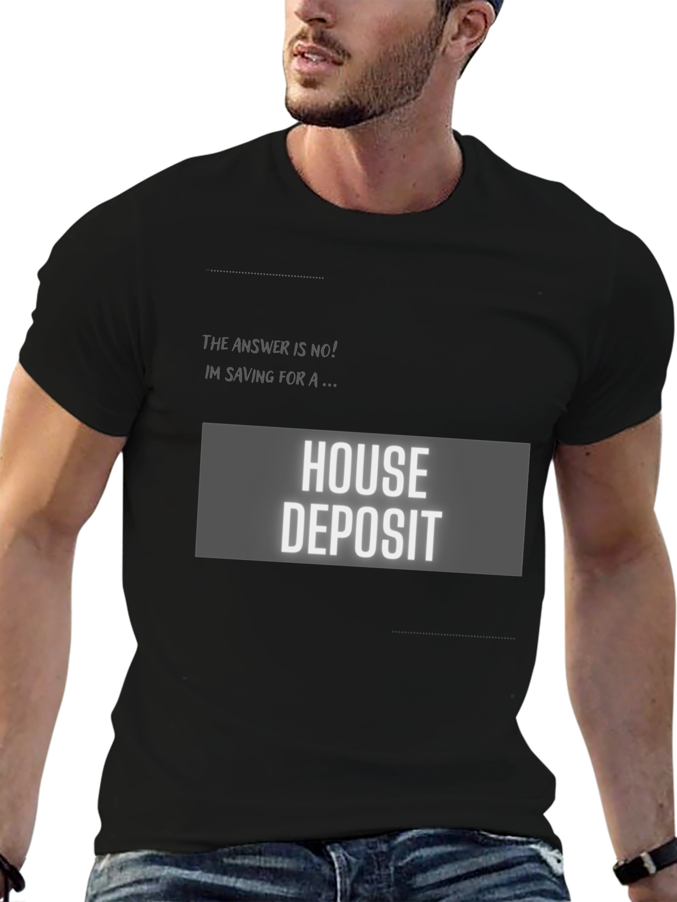 Black House Deposit Saving T-Shirt - Funny Sarcastic Tee view 6