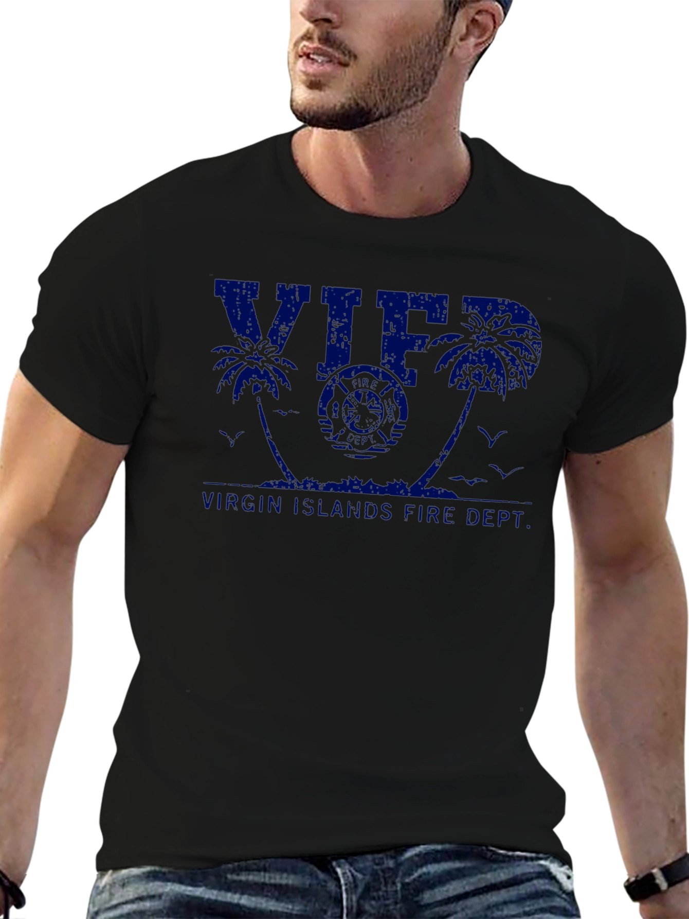 Virgin Islands Fire Dept. Black T-Shirt - 6