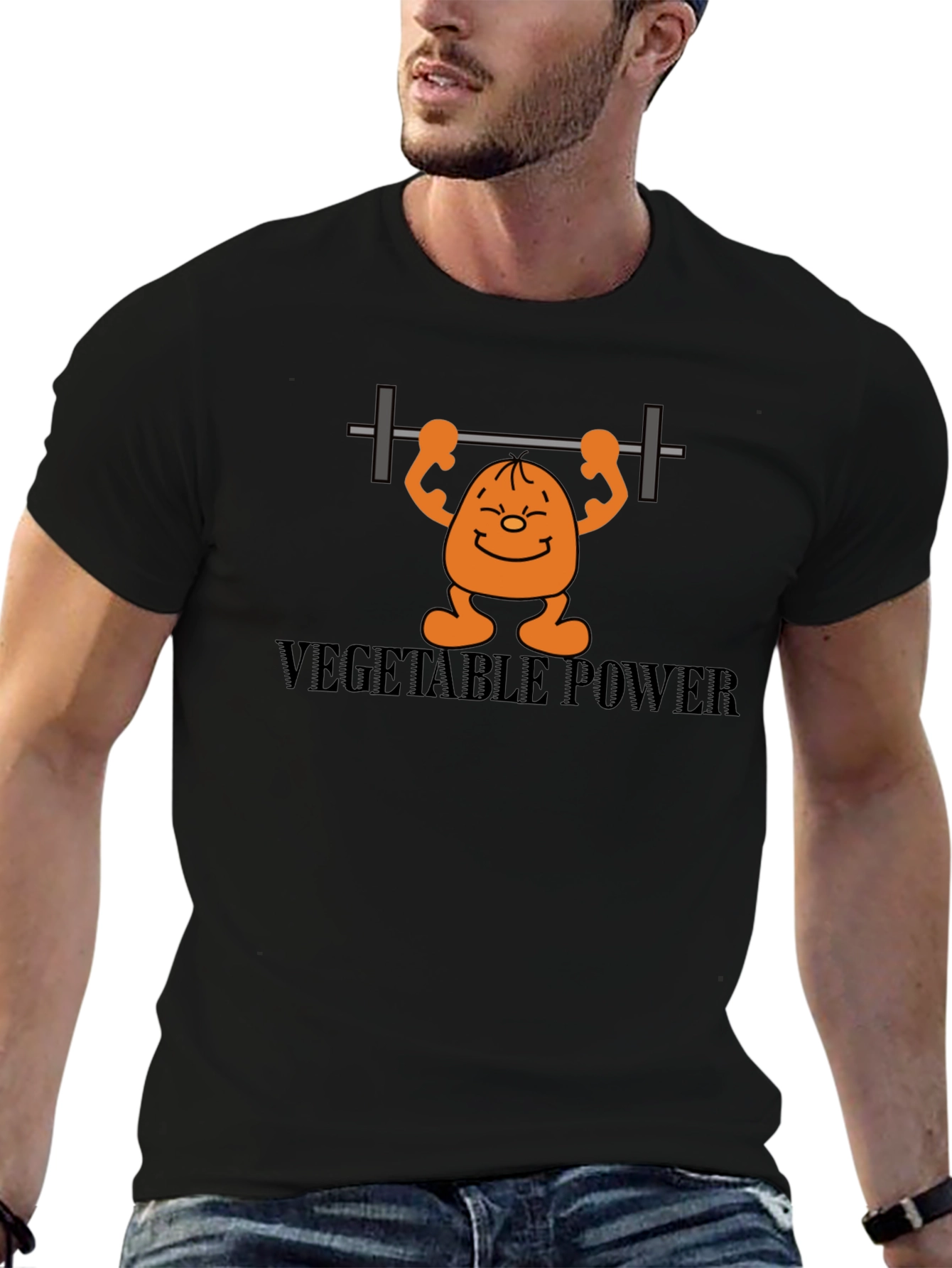 Black Vegetable Power Black T-Shirt view 6