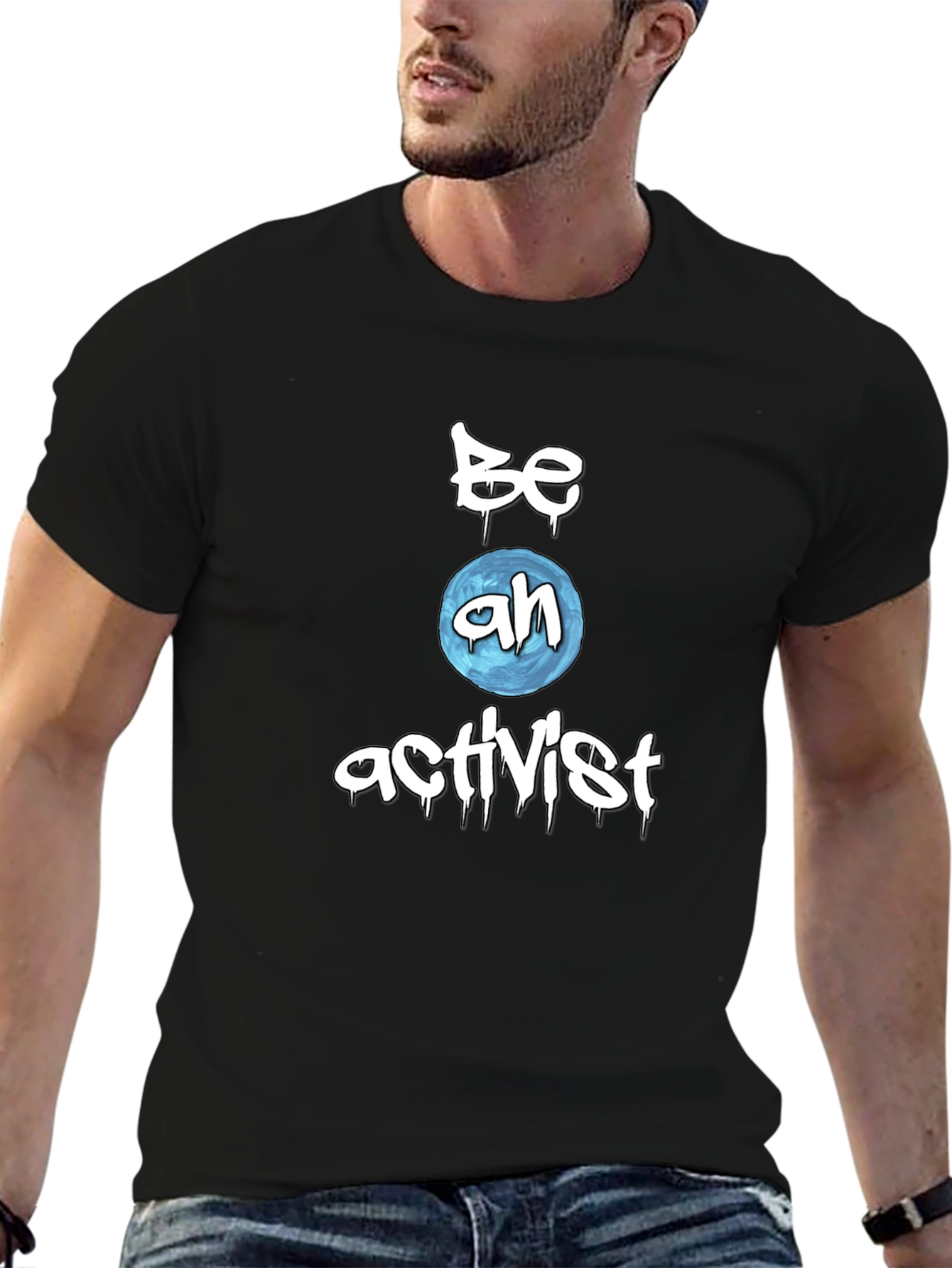 Black Be an Activist Black T-Shirt view 6