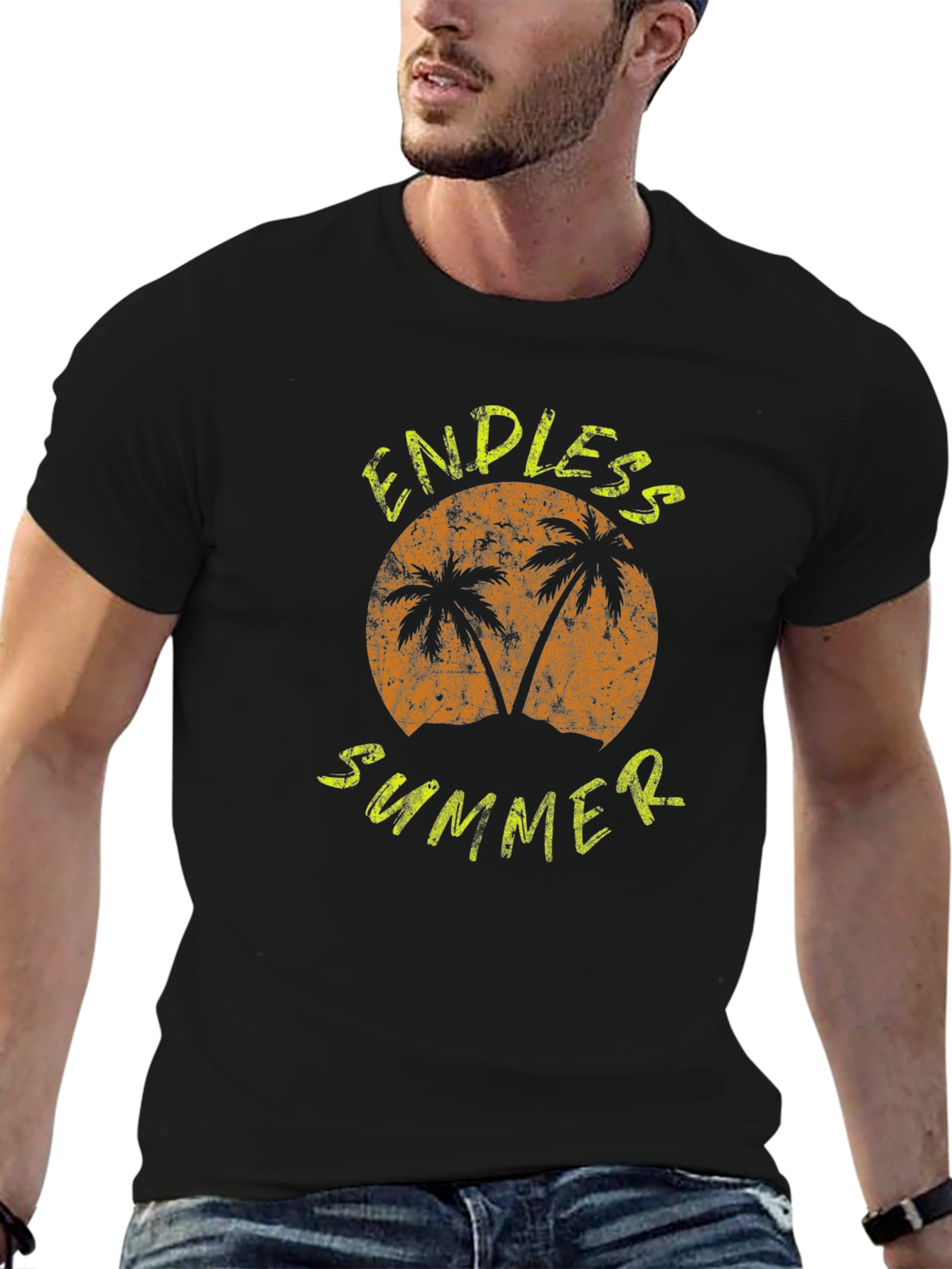 Black Endless Summer Graphic Print Black T-Shirt view 6