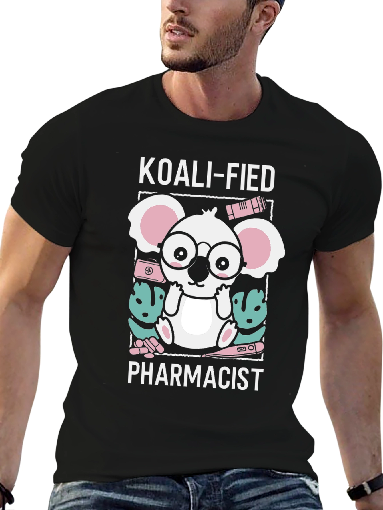 Black Koali-fied Pharmacist T-Shirt view 6