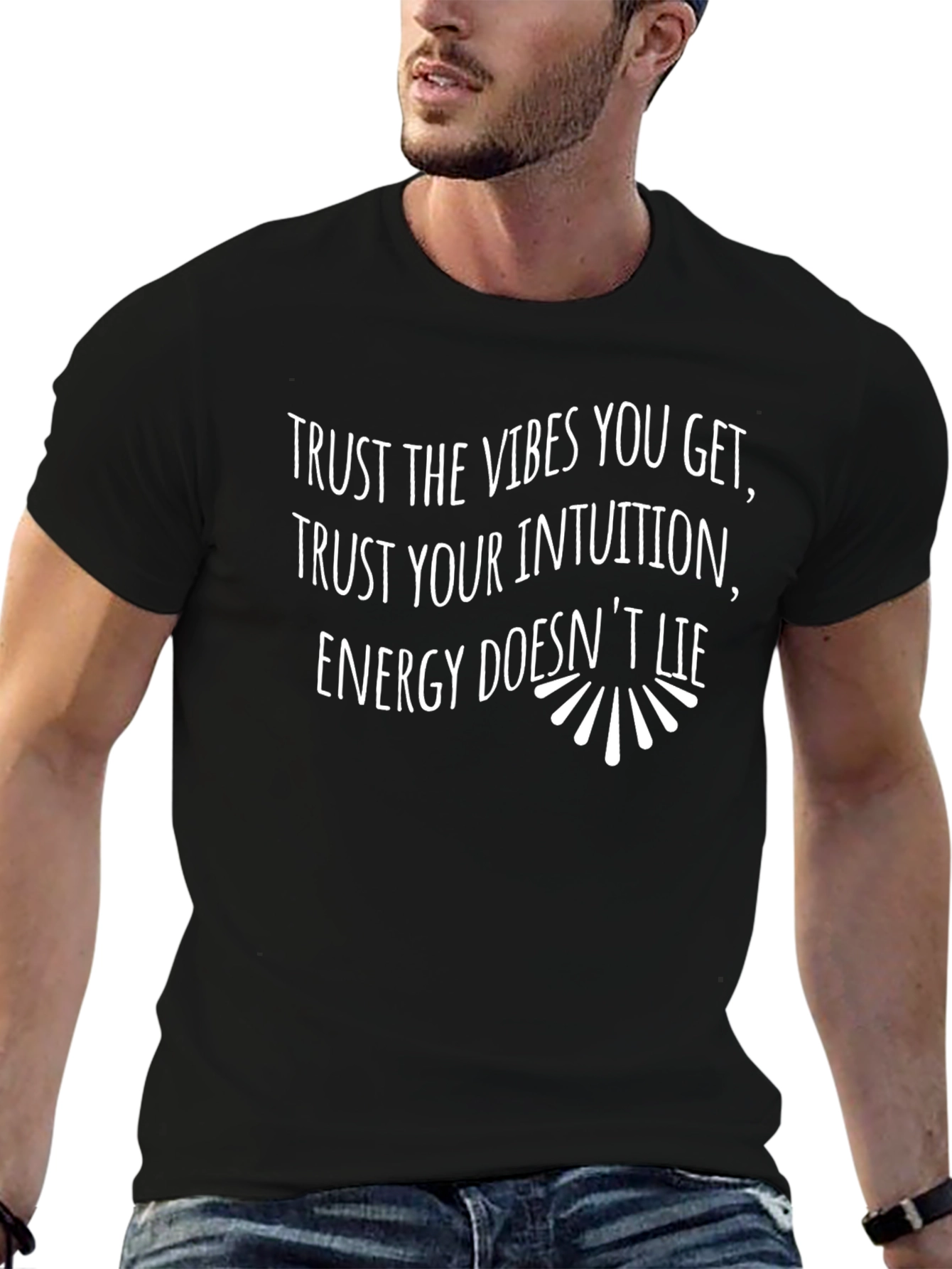 Black Trust Your Intuition Graphic T-Shirt view 6