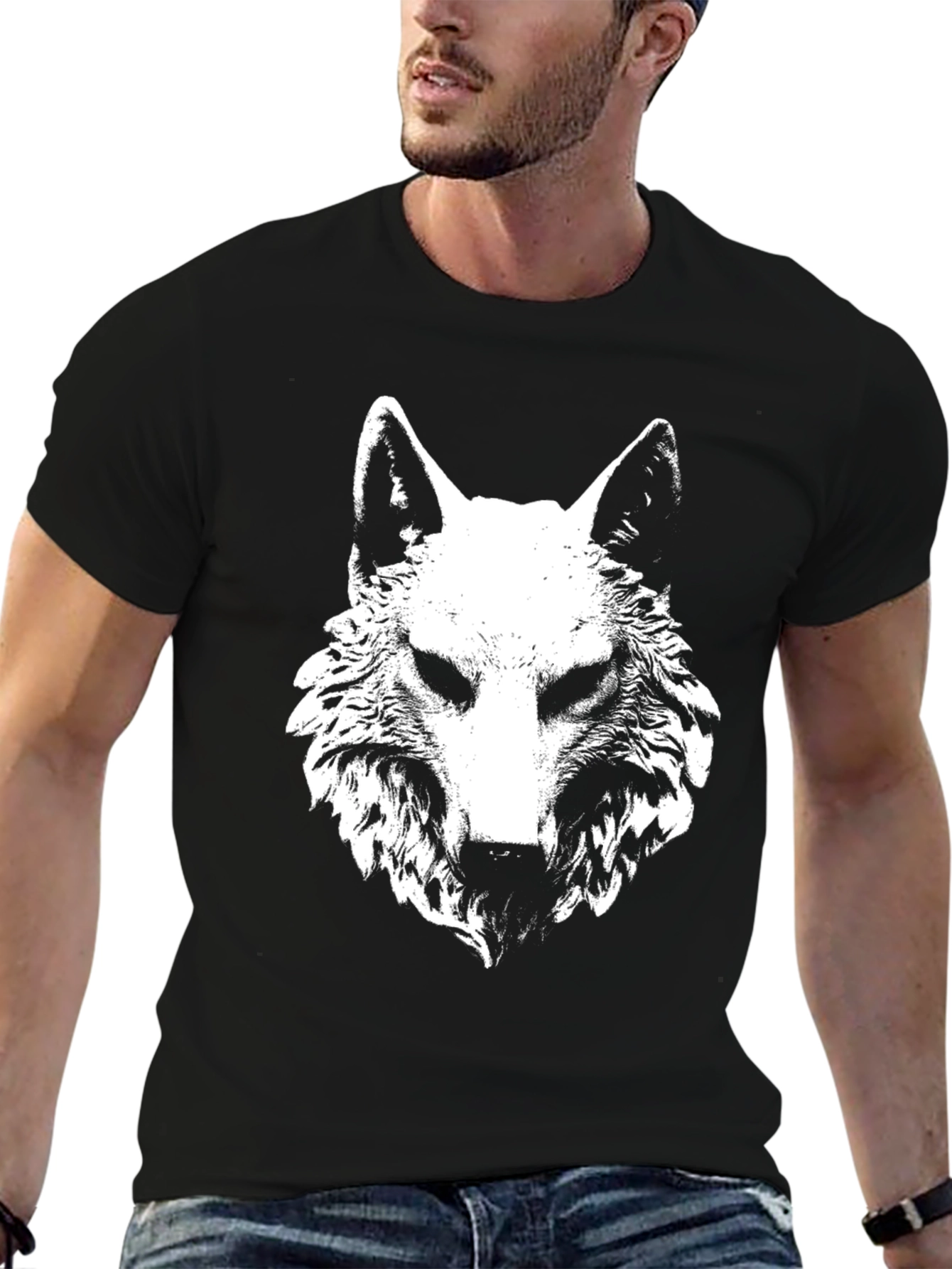 Black Black Wolf Graphic T-Shirt view 6