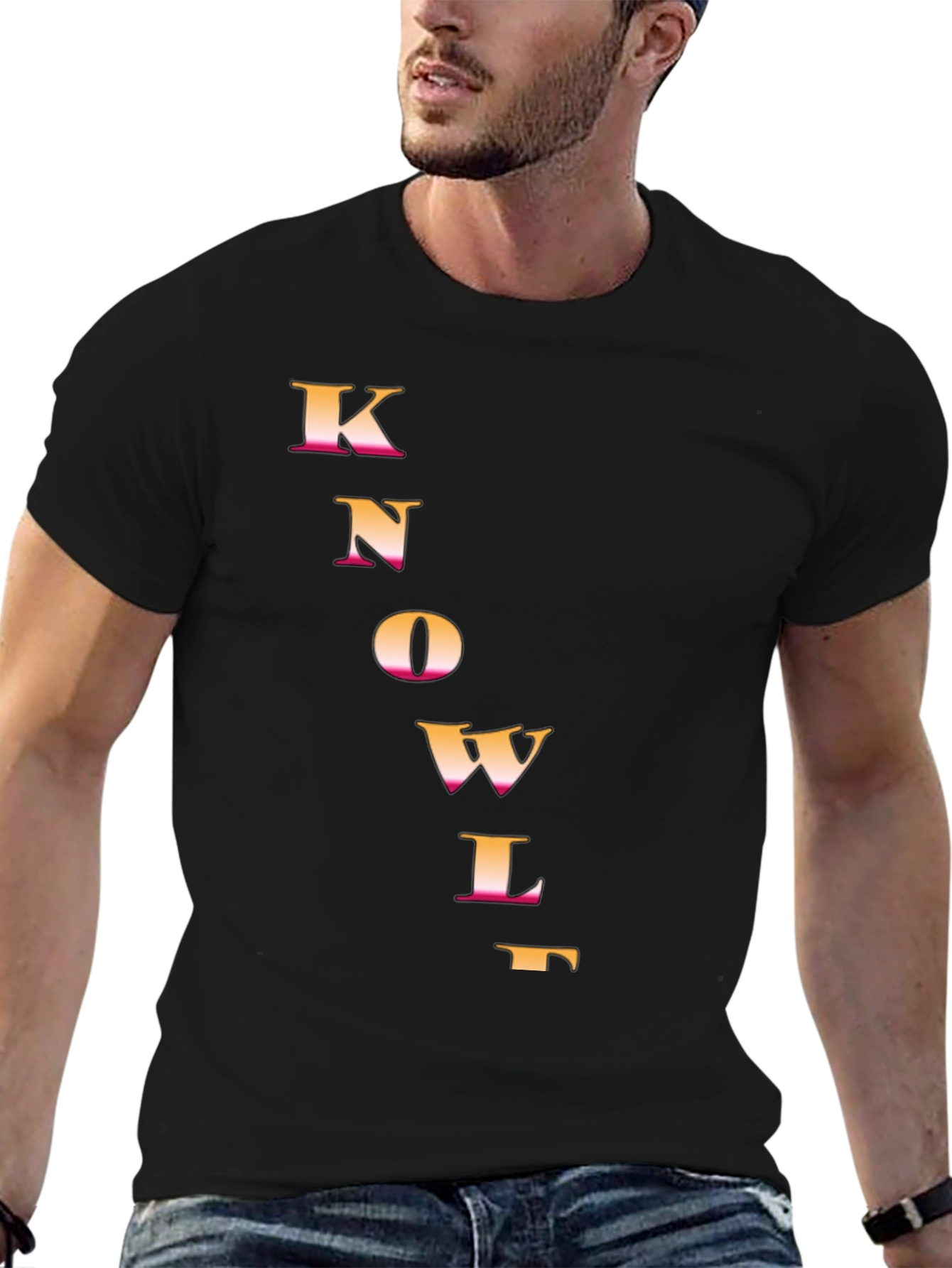 Black Knowlt Black T-Shirt - Stylish Graphic Tee view 6
