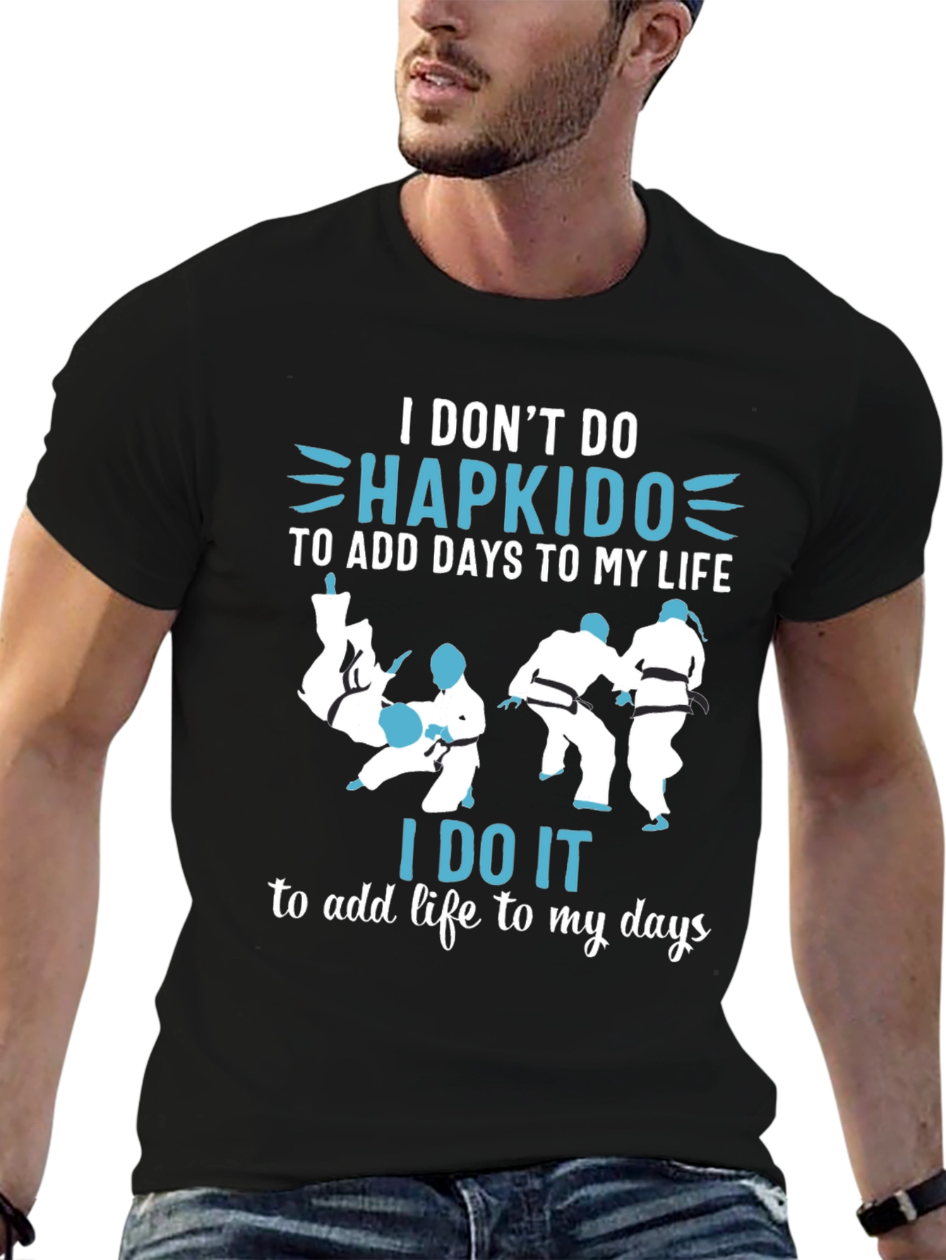 Black Hapkido T-Shirt Martial Arts Life Days Gift view 6