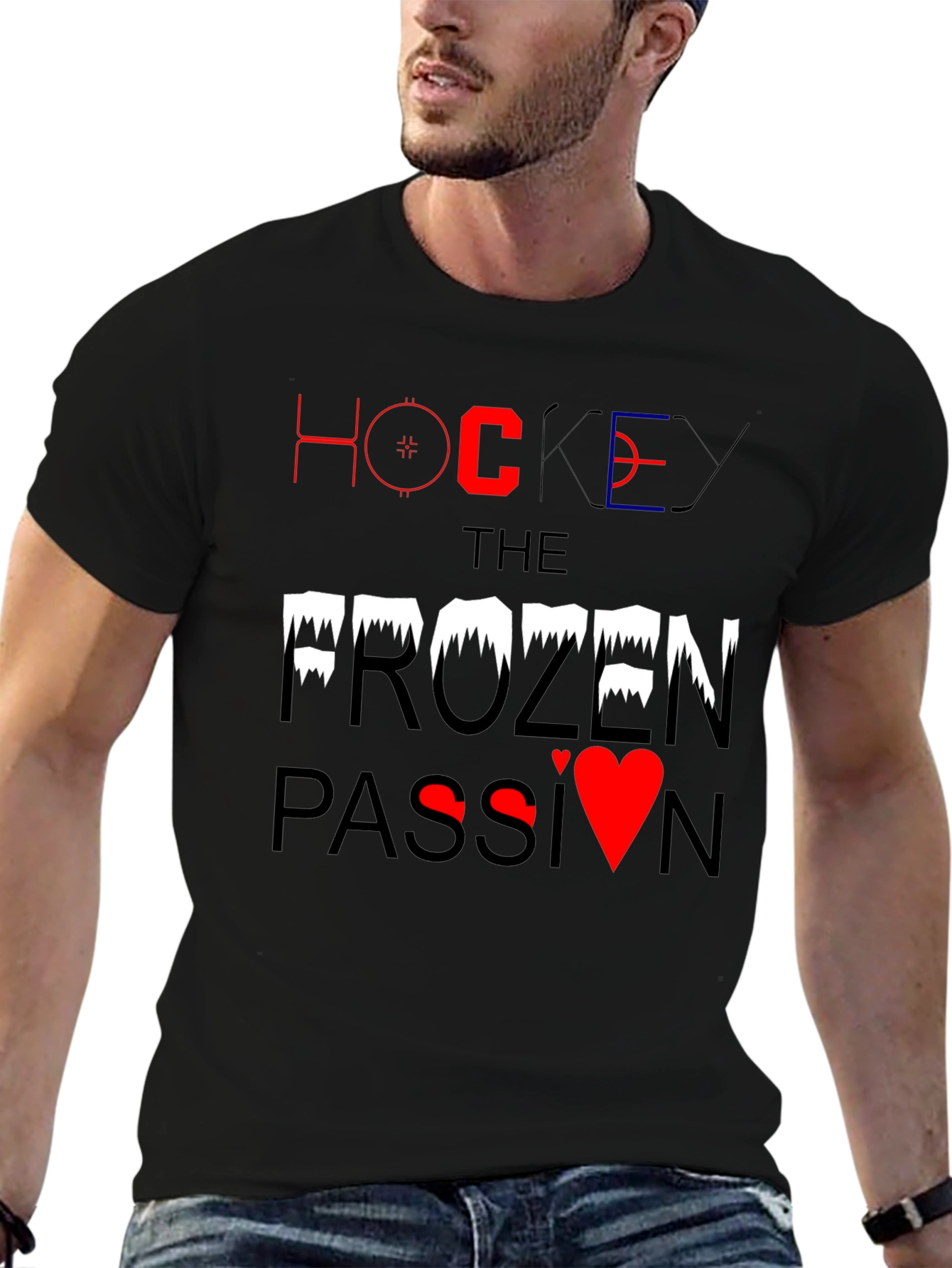 Black Hockey Frozen Passion T-Shirt view 6