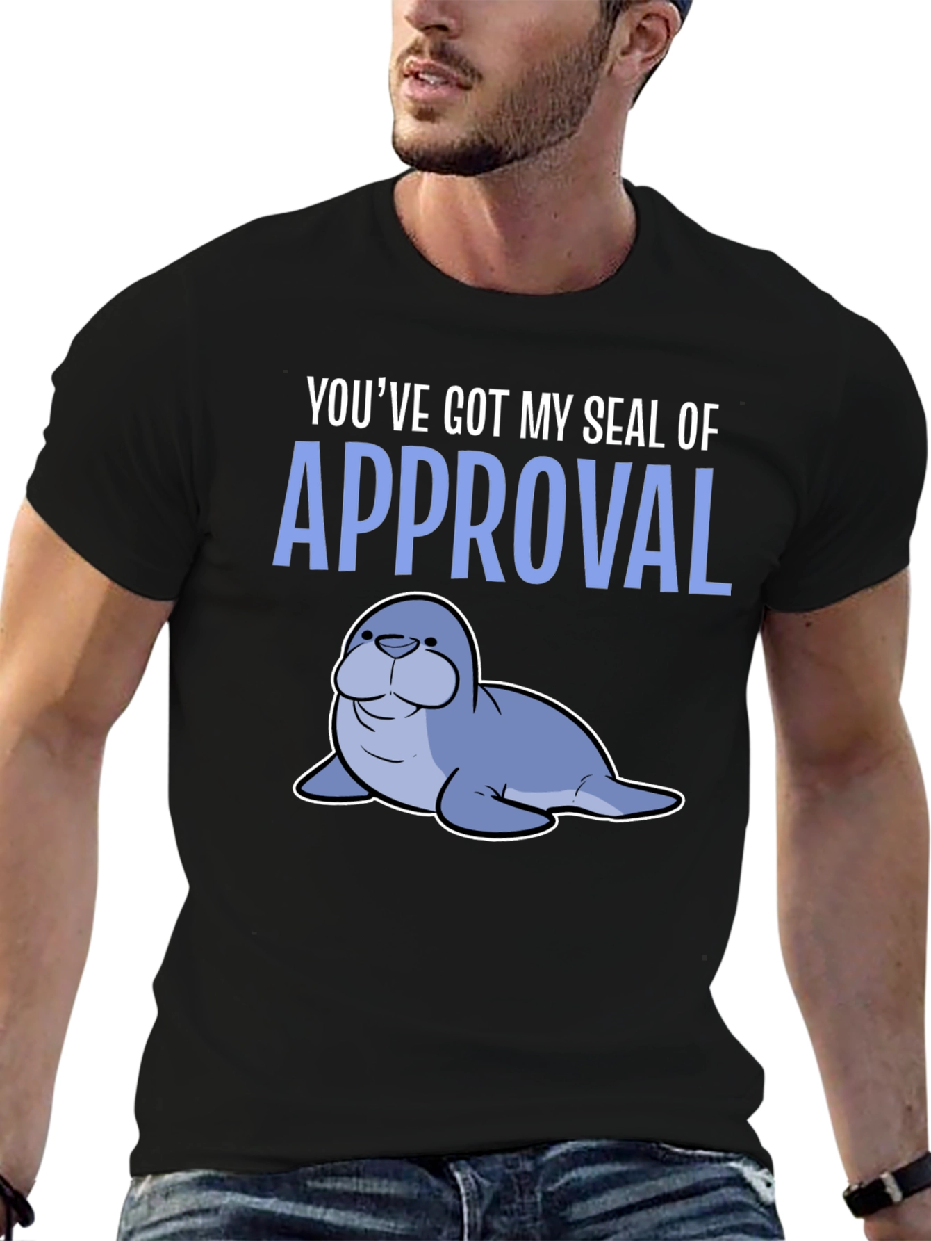 Black Seal of Approval Graphic T-Shirt view 6