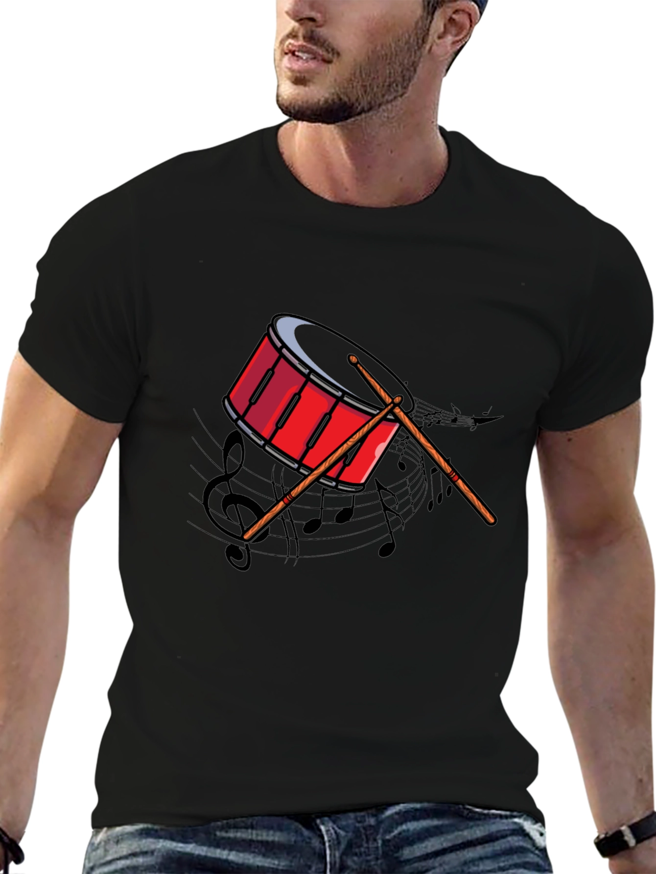 Drum Graphic Tee - Music Lover's T-Shirt - 6