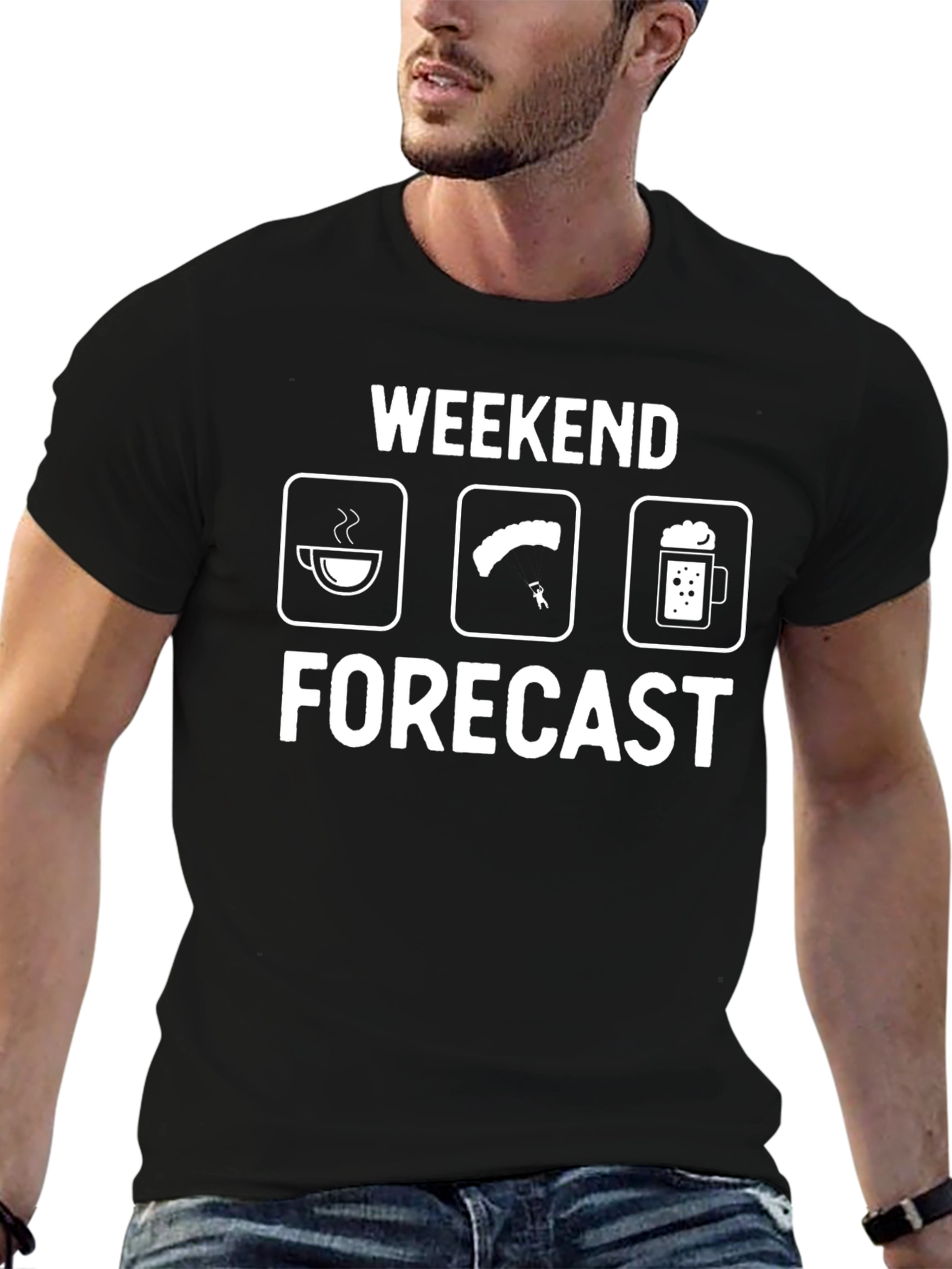 Black Weekend Forecast Graphic T-Shirt view 6