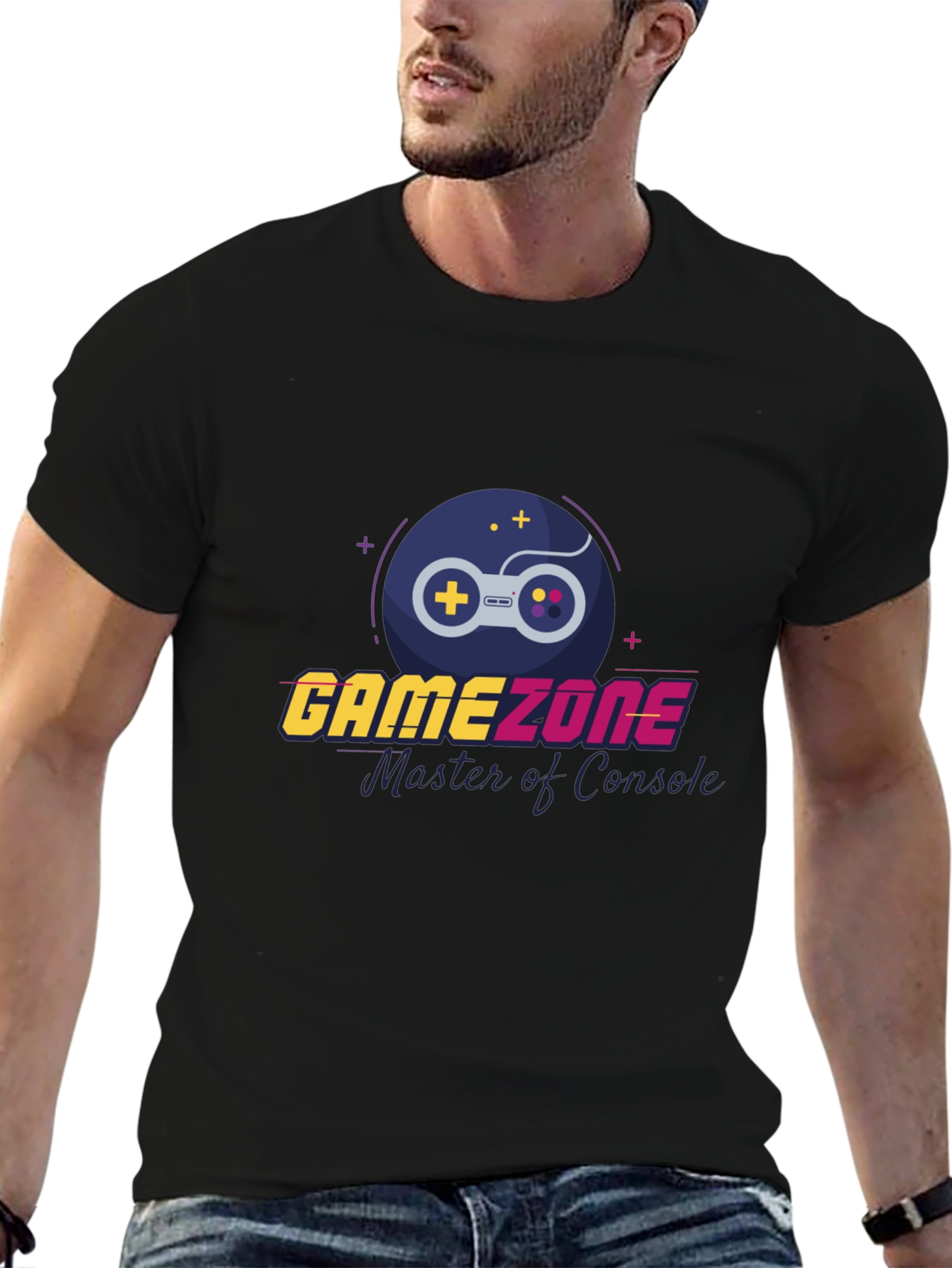 Black Game Zone T-Shirt - Gamer Style view 6