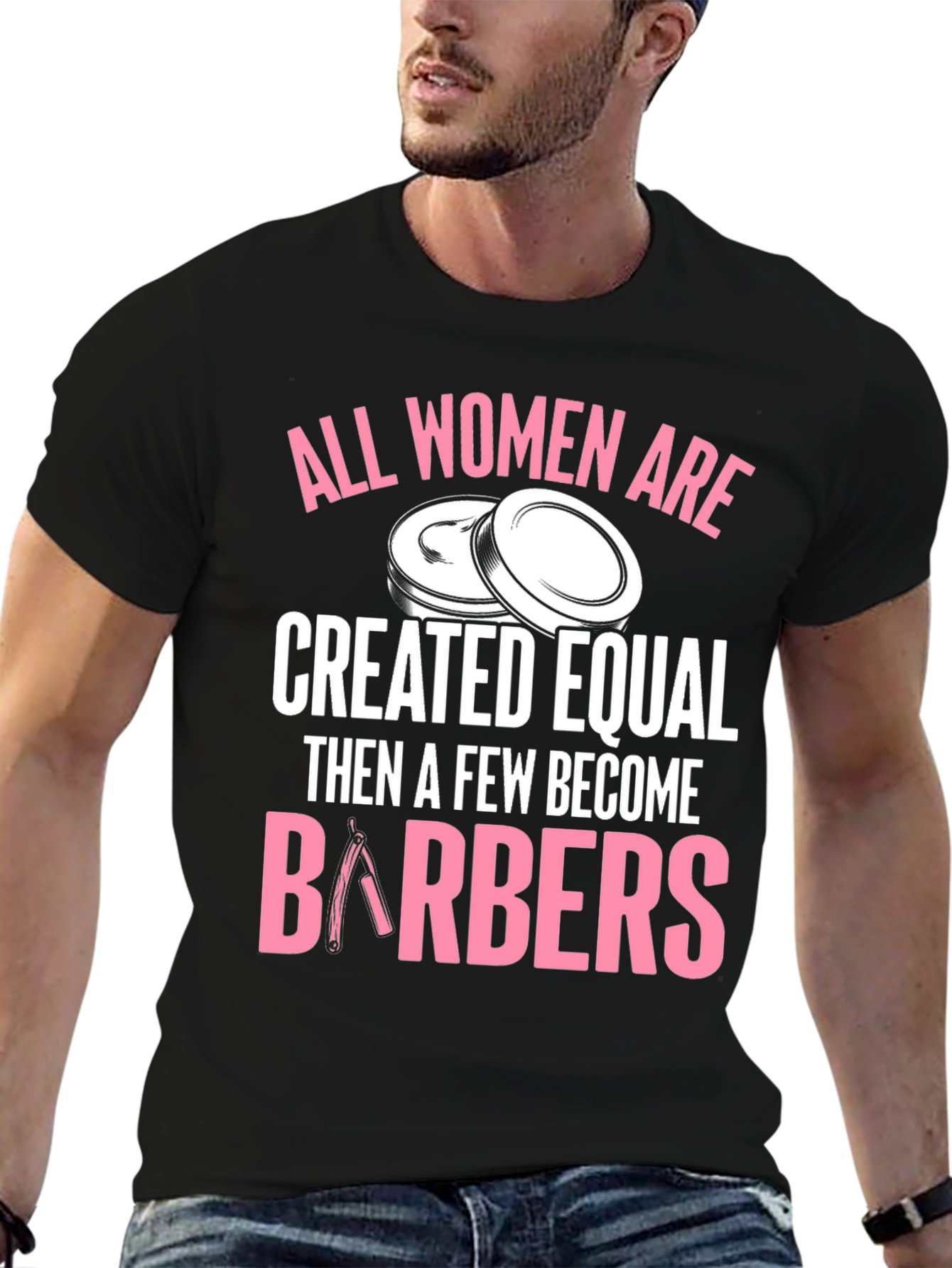 Black Barber Women's T-Shirt - Created Equal Design view 6