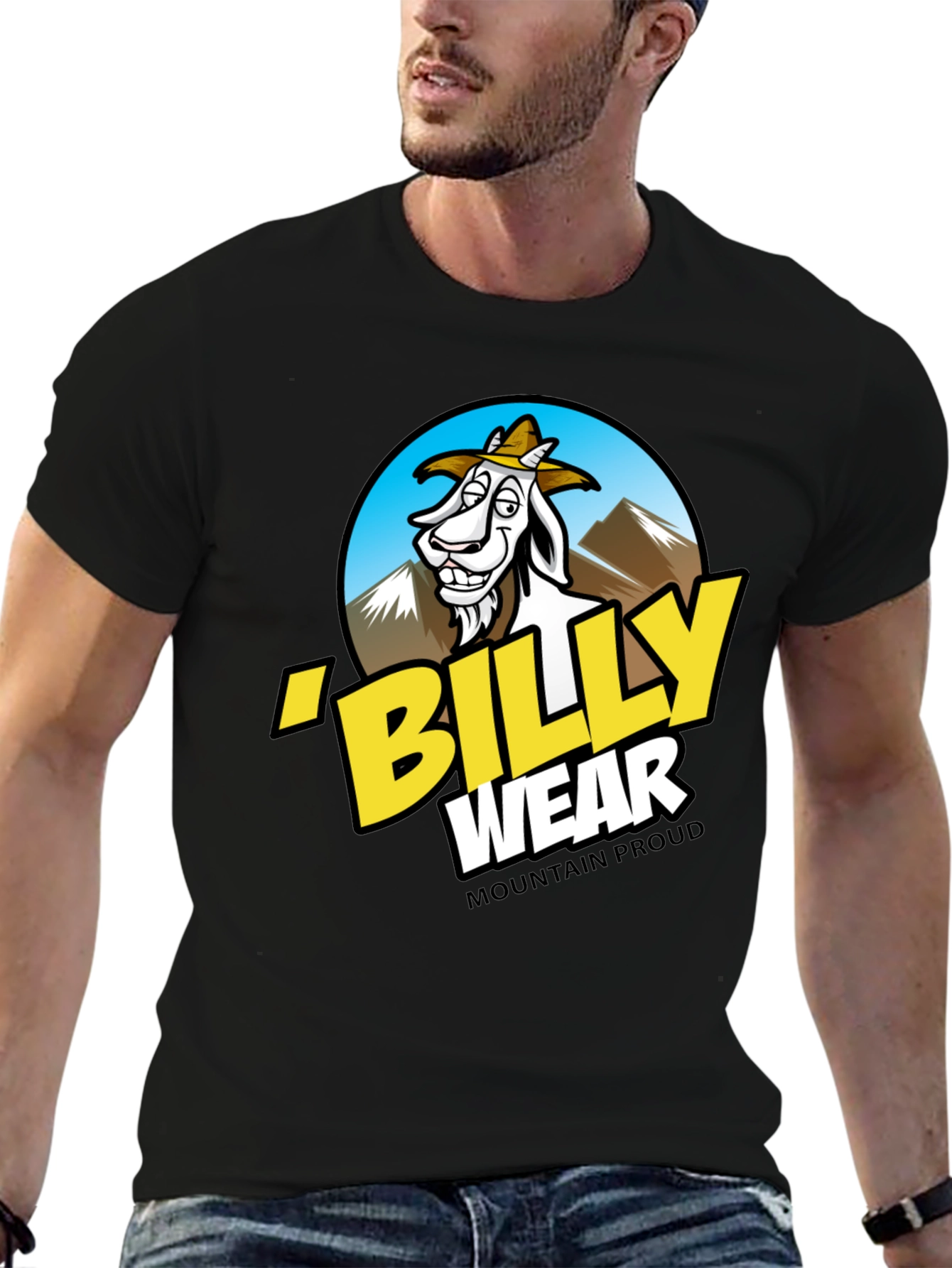 Black Billy Wear Mountain Proud Black T-Shirt view 6